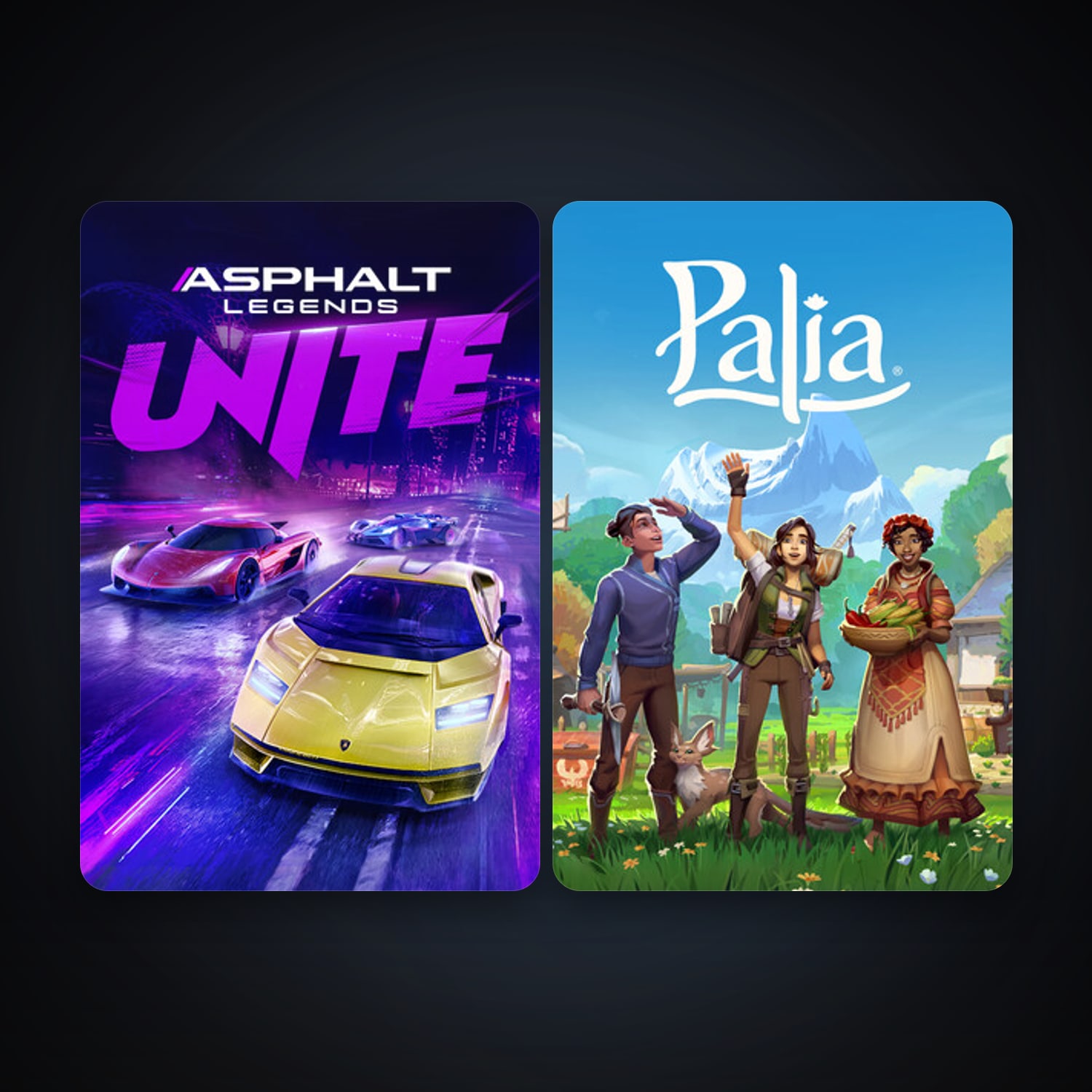 Steam account: Asphalt Legends Unite + Palia, 2 games, clean — HabibiAccounts