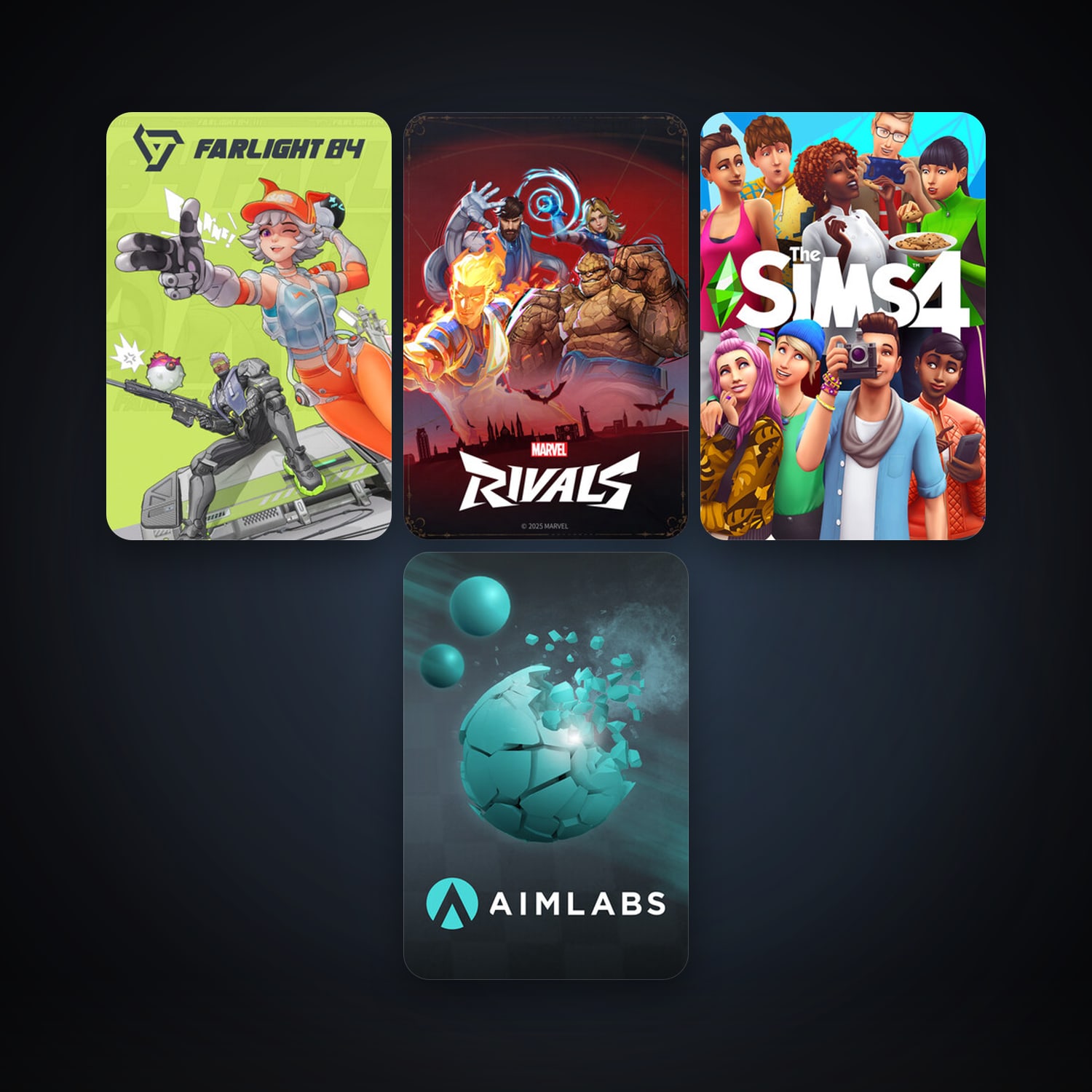 حساب ستيم فلين، Aimlabs وThe Sims 4، 4 لعبة، صامد واضح — HabibiAccounts