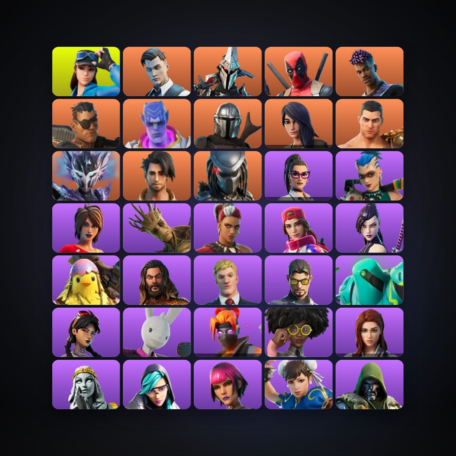 Fortnite account with Midas & Deadpool — 84 skins — 50 V-Bucks — lvl 1389 — HabibiAccounts