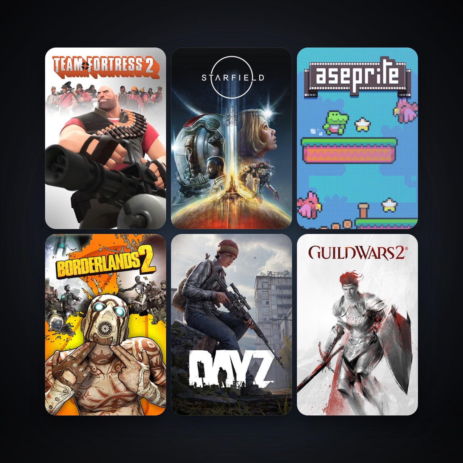 Steam account — Team Fortress 2 + Borderlands 2, 257 games, Steam 15, clean — HabibiAccounts