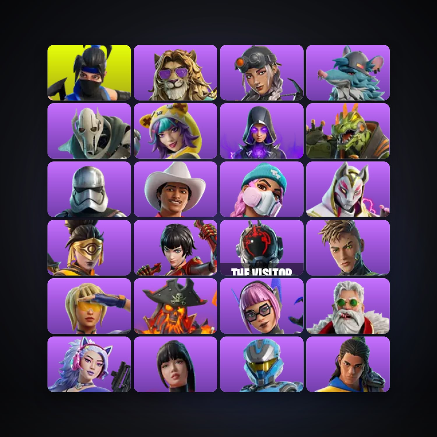 Fortnite account with Indigo Kuno & Kingston — 87 skins — 300 V-Bucks — lvl 1108 — HabibiAccounts