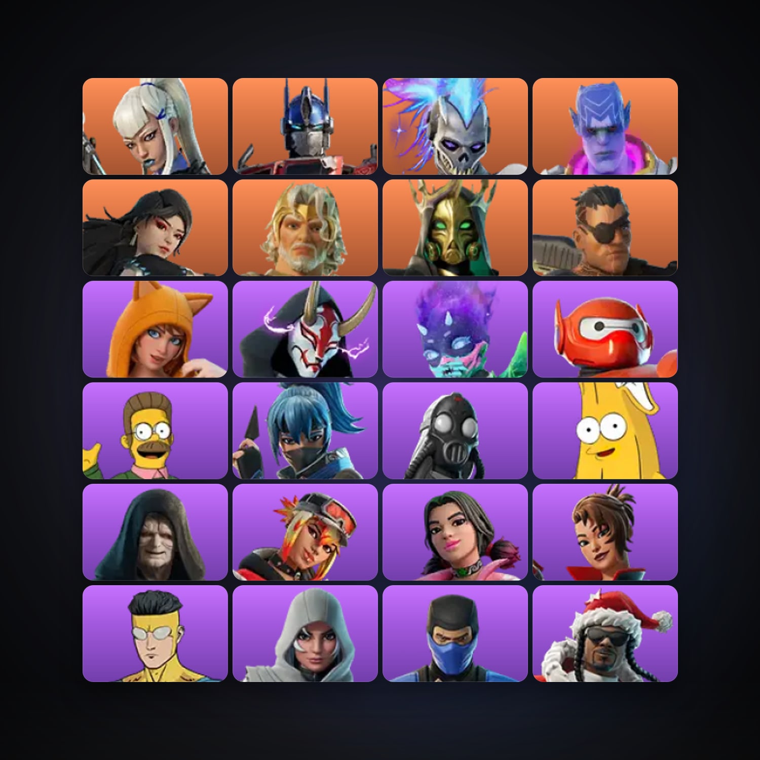 Fortnite account with Mizuki & Optimus Prime — 96 skins — 1.4K V-Bucks — lvl 1951 — HabibiAccounts