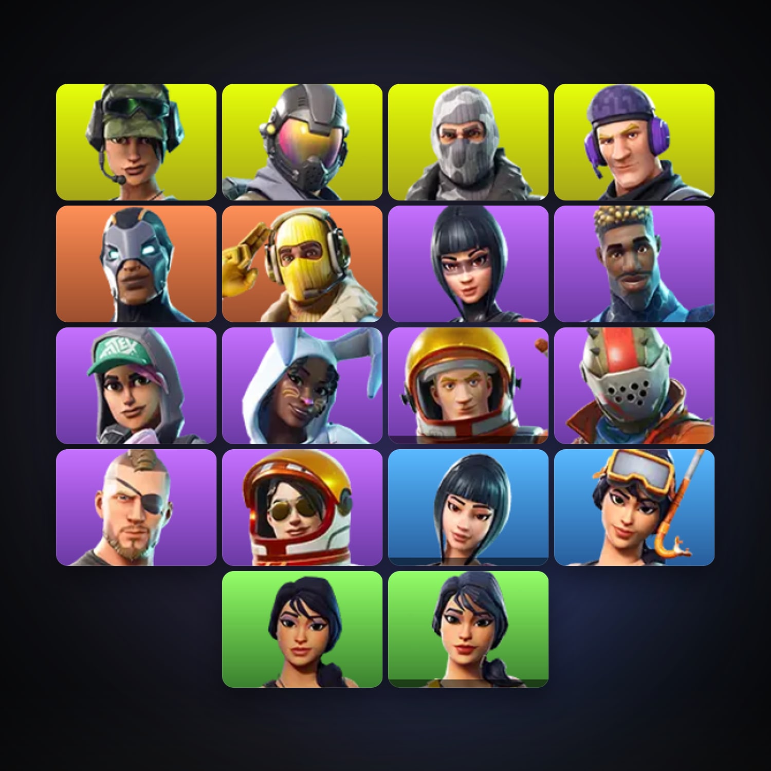 Fortnite account with Rogue Agent & Carbide — 18 skins — 500 V-Bucks — lvl 103 — HabibiAccounts
