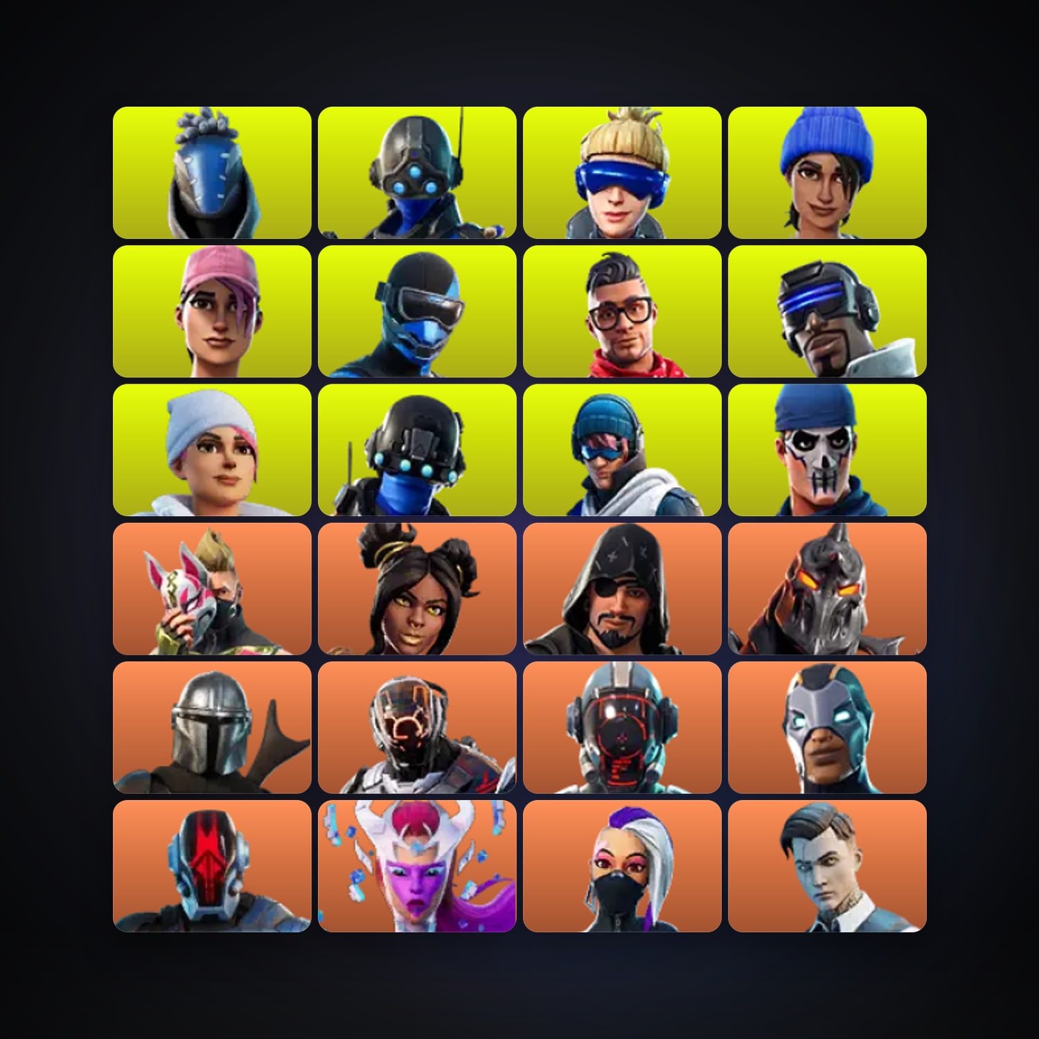 Fortnite account with Rose Team Leader & Warpaint — 168 skins — 400 V-Bucks — lvl 1871 — HabibiAccounts