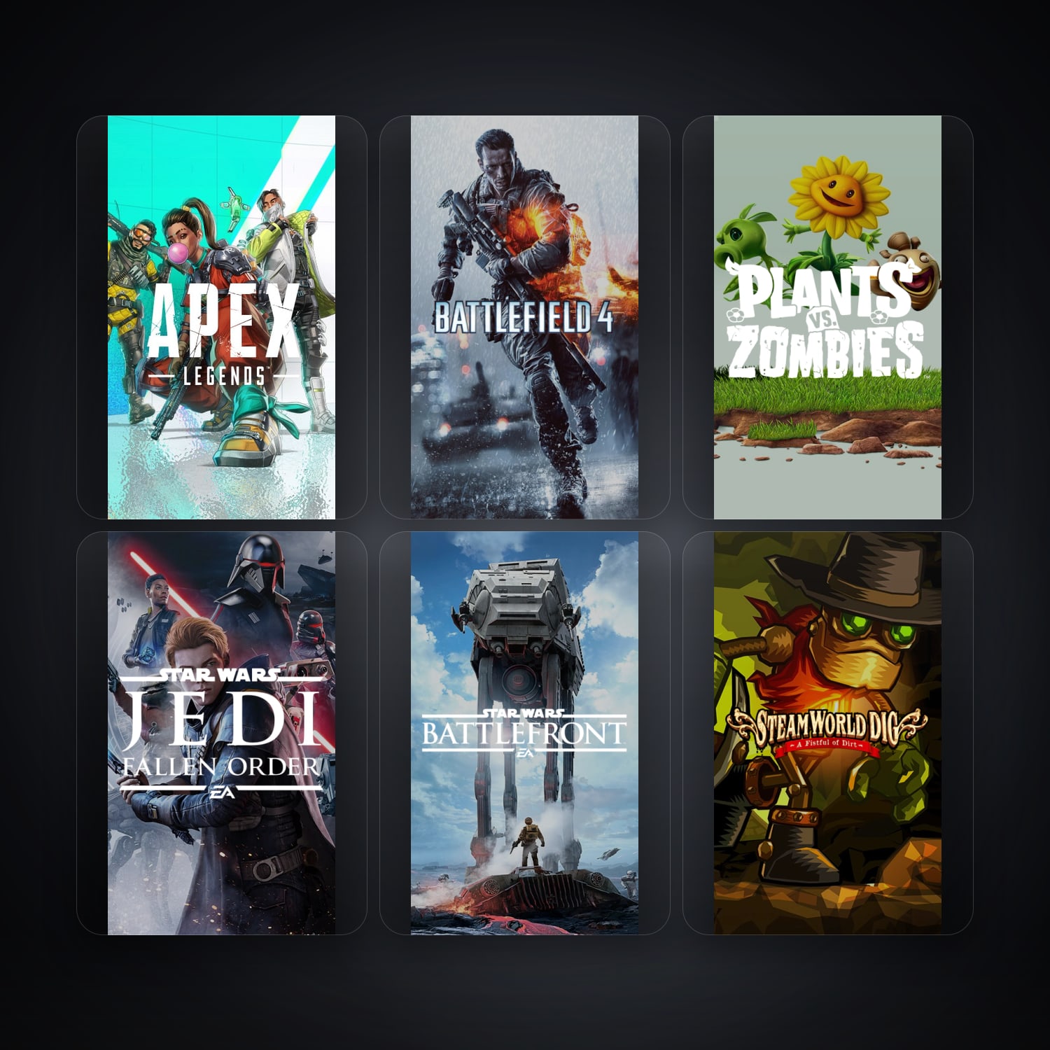 حساب إي إيه فيه Apex Legends وBattlefield 4، ES، 6 ألعاب — HabibiAccounts