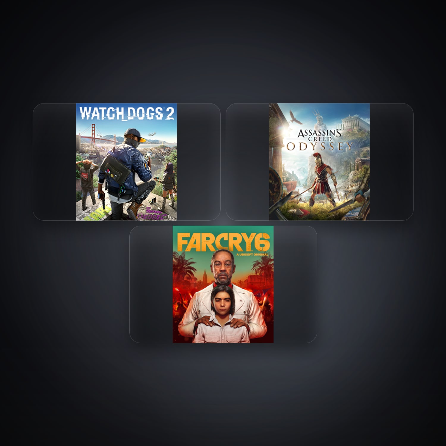 حساب يوبيسوفت فيه WATCH_DOGS 2 وAssassin's Creed Odyssey، TR، 3 ألعاب — HabibiAccounts