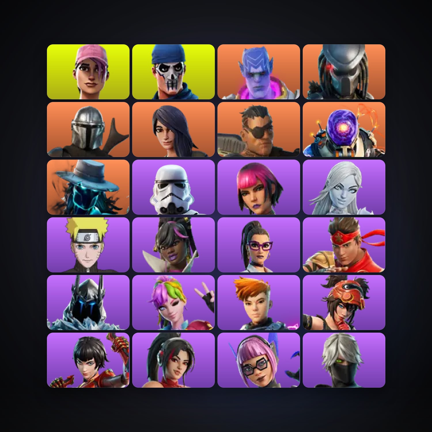 Fortnite account with Rose Team Leader & Warpaint — 86 skins — 250 V-Bucks — lvl 637 — HabibiAccounts