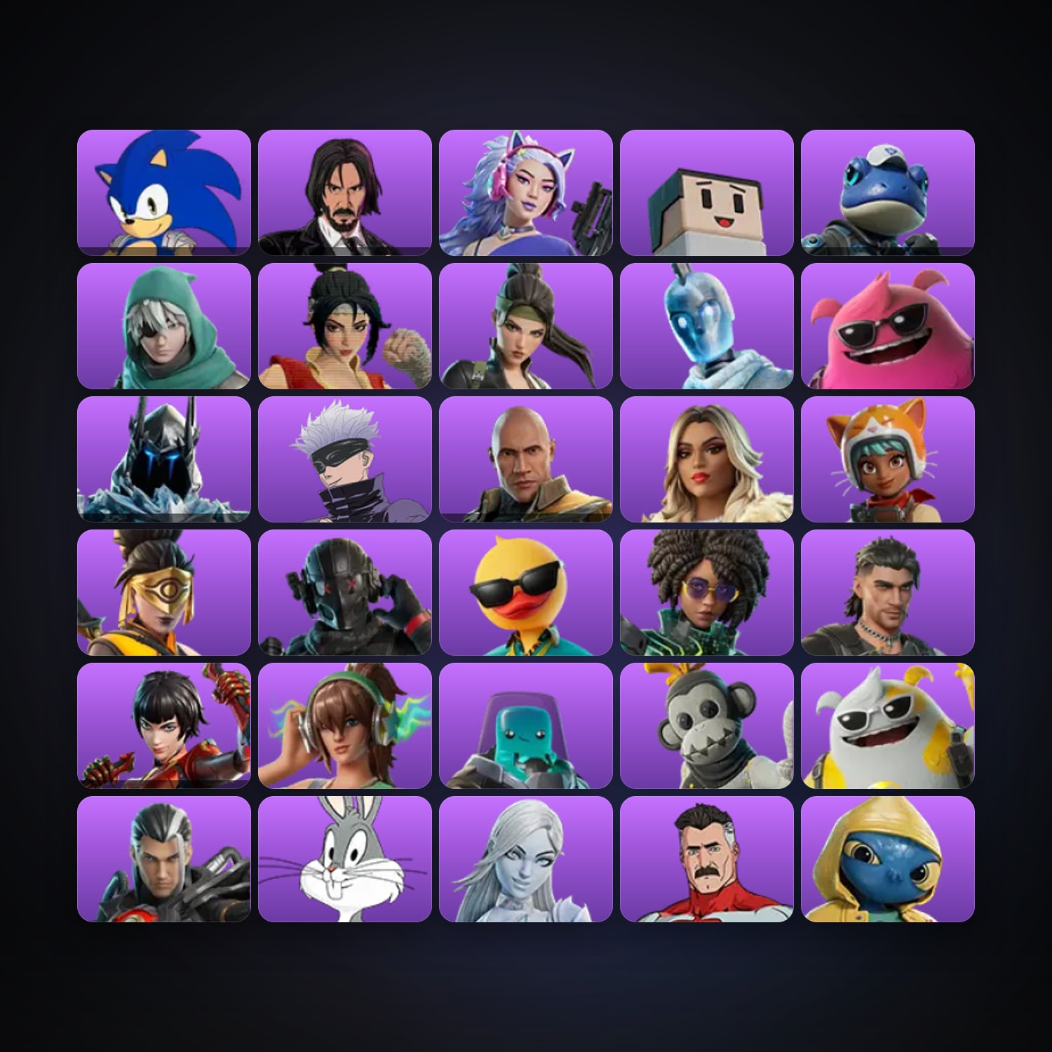 Fortnite account with Sonic the Hedgehog & John Wick (Pen & Ink) — 31 skins — 700 V-Bucks — lvl 645 — HabibiAccounts