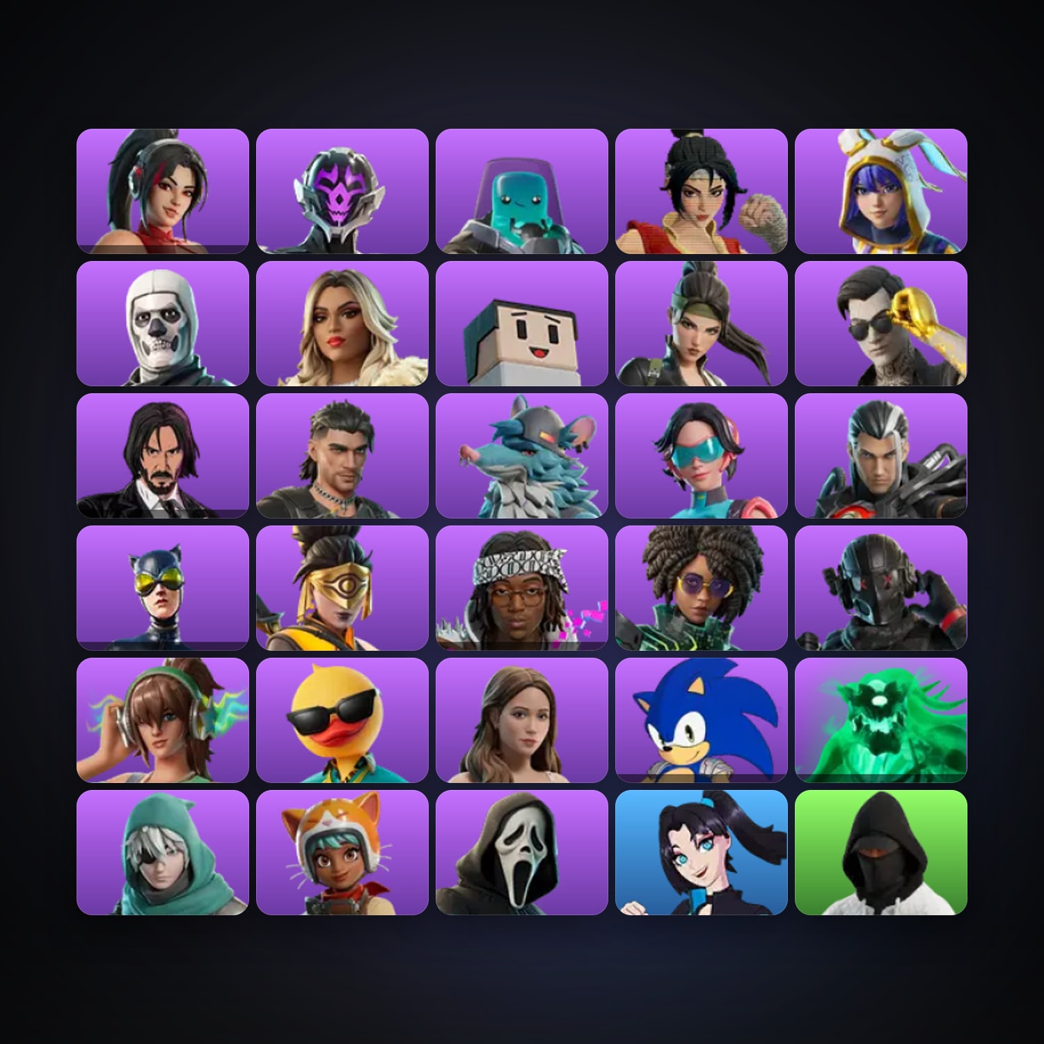 Fortnite account with Skull Trooper & Dragonheart Demi — 33 skins — 1.6K V-Bucks — lvl 631 — HabibiAccounts