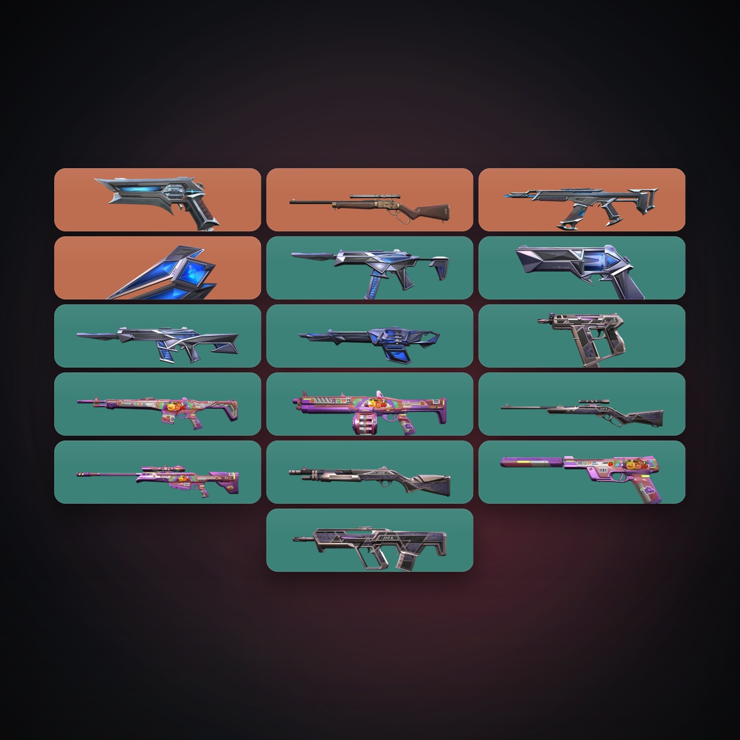 Valorant account: EU Silver 3 locker — 1 knife, 16 skins, lvl 50 — HabibiAccounts