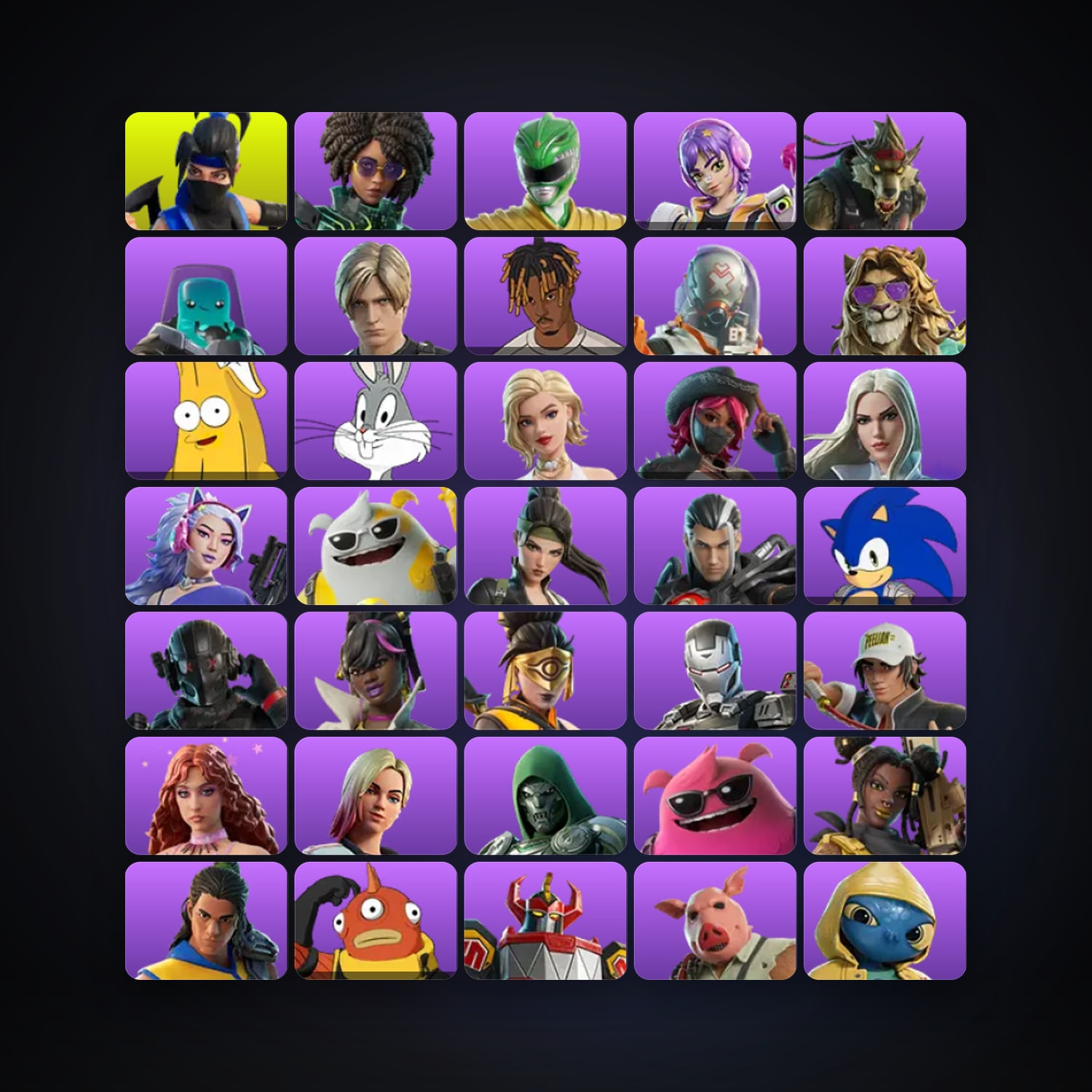 Fortnite account with Indigo Kuno & Vanguard Slone — 106 skins — lvl 1871 — HabibiAccounts