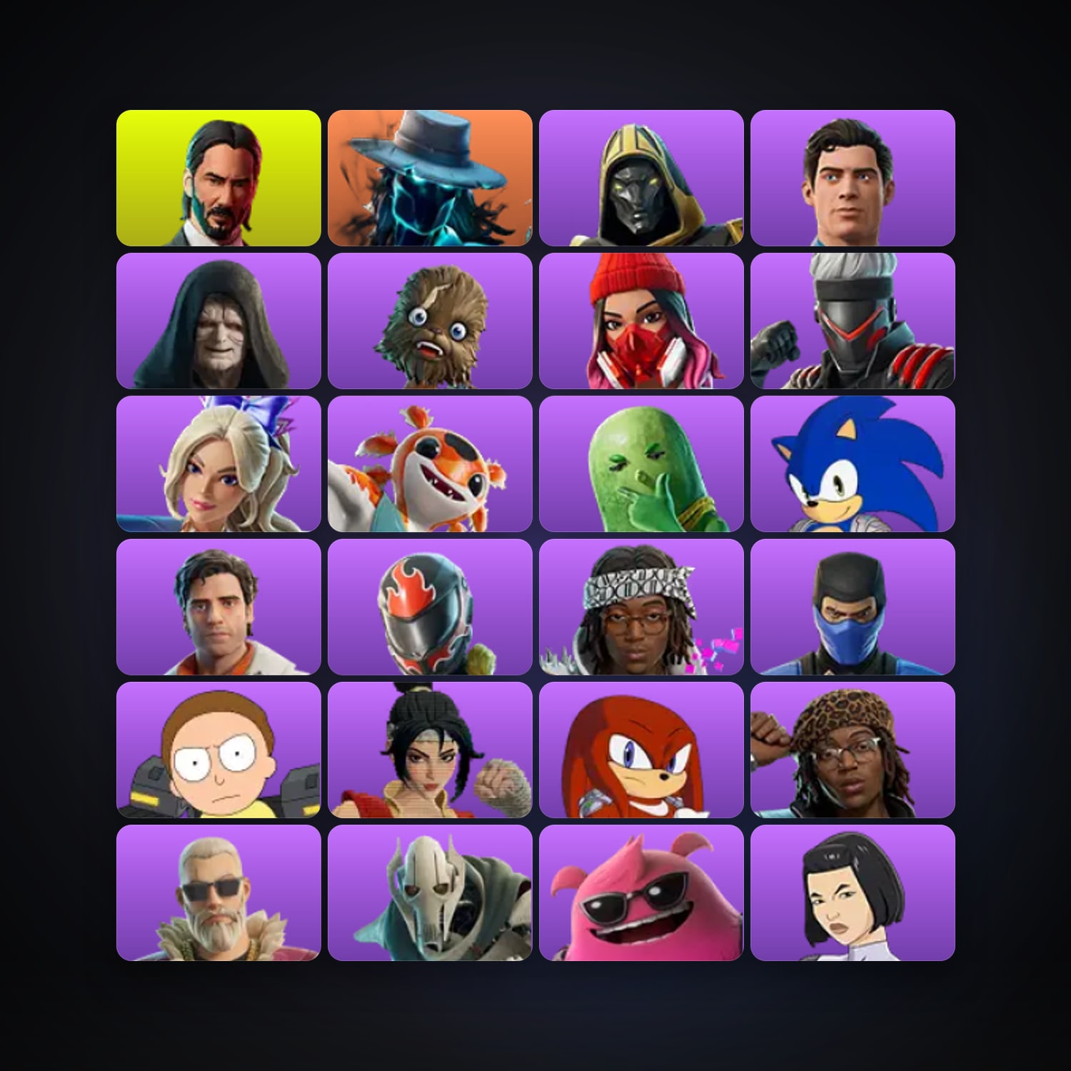 Fortnite account with John Wick & Deadeye — 72 skins — 50 V-Bucks — lvl 1466 — HabibiAccounts