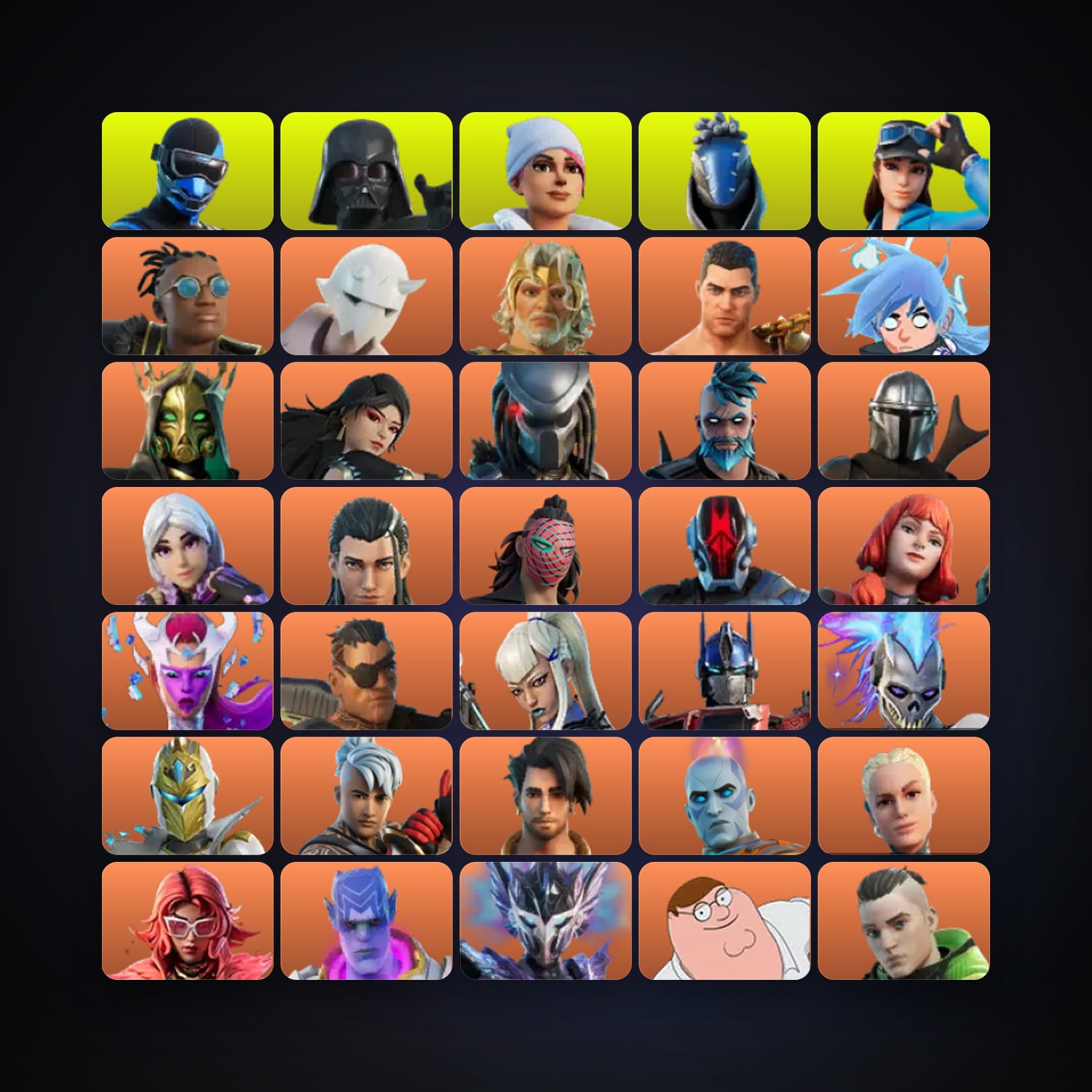 Fortnite account with Fixer & Darth Vader — 184 skins — 100 V-Bucks — lvl 2010 — HabibiAccounts