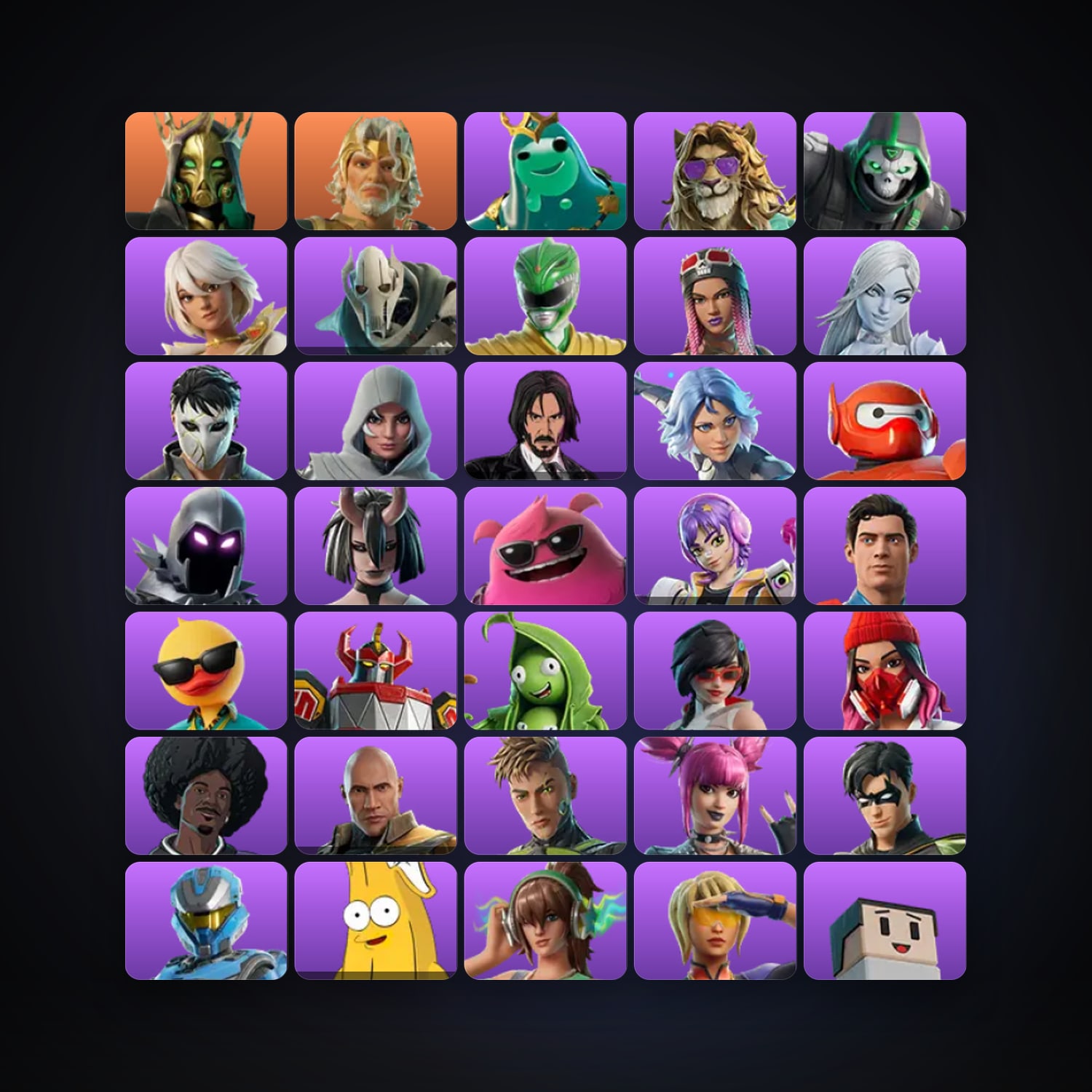 Fortnite account with Renegade Raider & Hades — 125 skins — 1.1K V-Bucks — lvl 1697 — HabibiAccounts