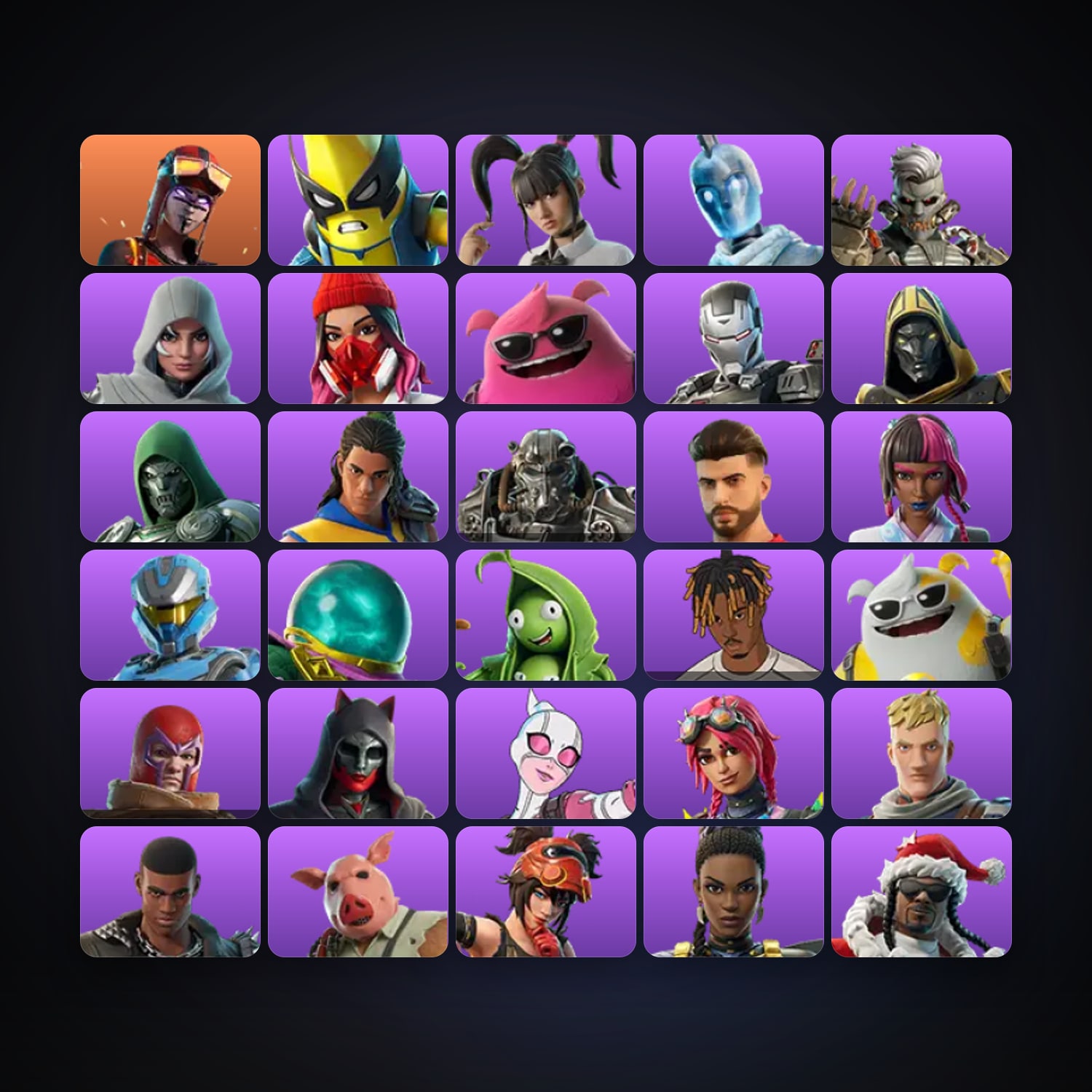 Fortnite account with Blaze & Peelverine — 33 skins — 100 V-Bucks — lvl 2890 — HabibiAccounts