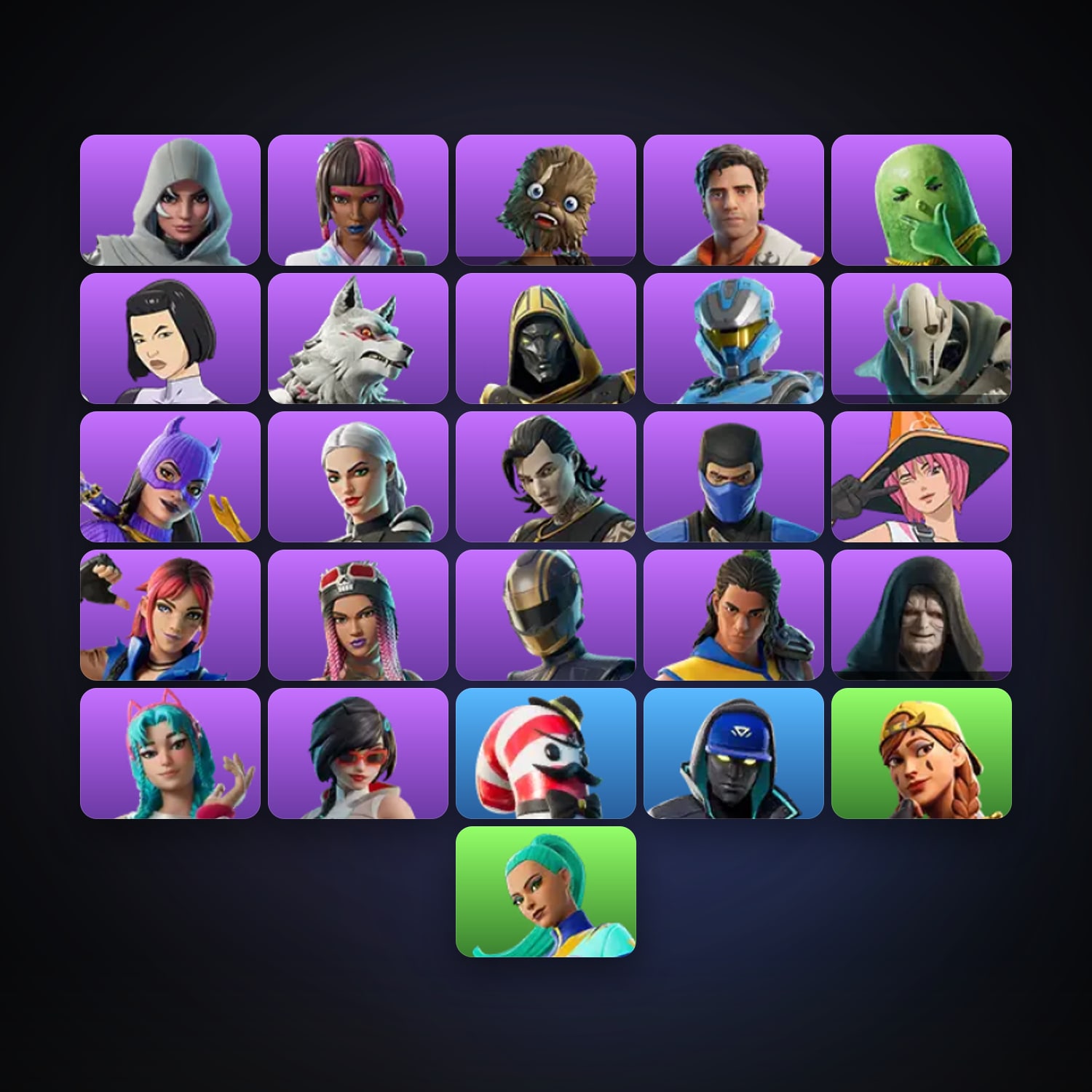 Fortnite account with Vanguard Zadie & Iridia Vayne — 26 skins — 100 V-Bucks — lvl 2611 — HabibiAccounts
