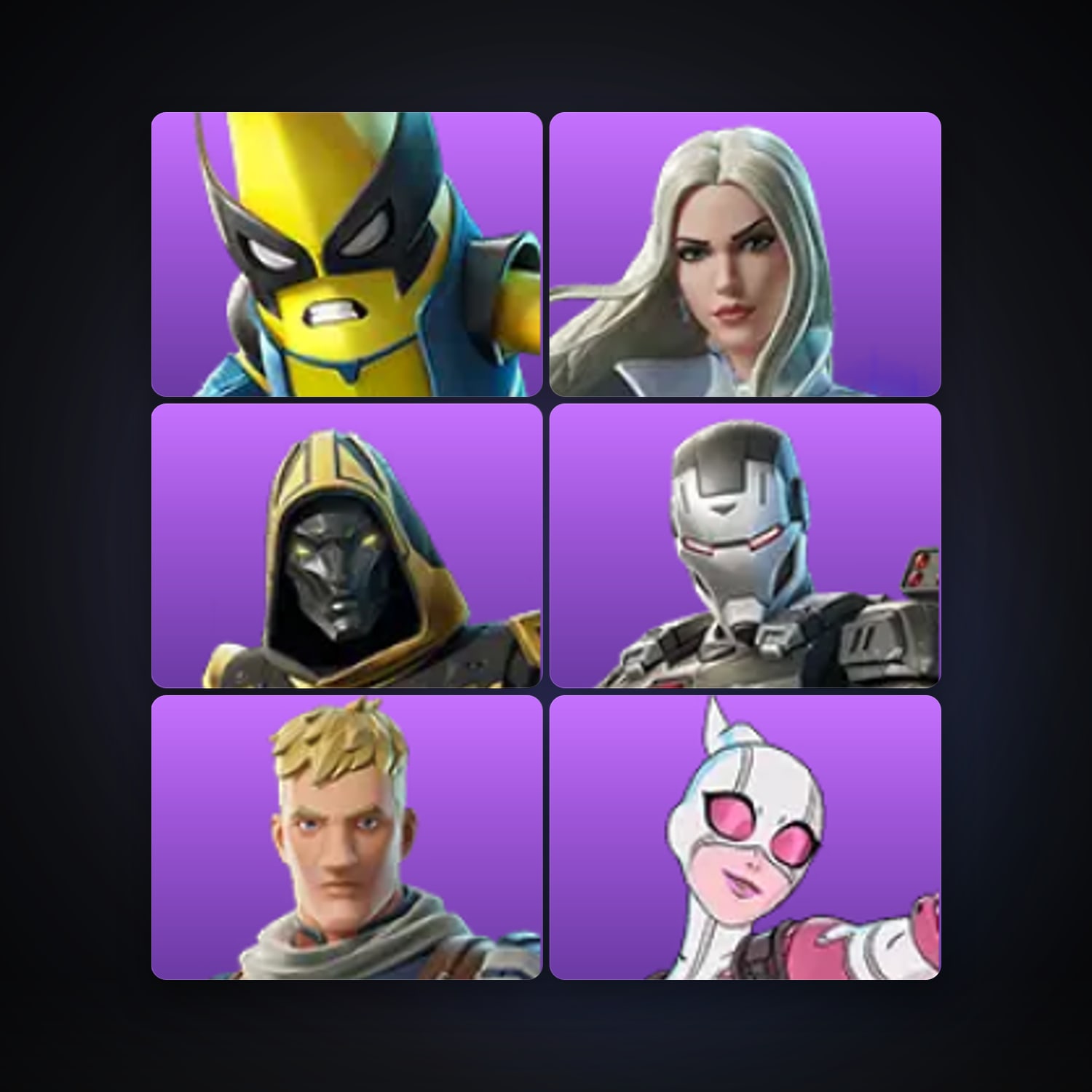 Fortnite account with Peelverine & Emma Frost — 6 skins — 300 V-Bucks — lvl 102 — HabibiAccounts