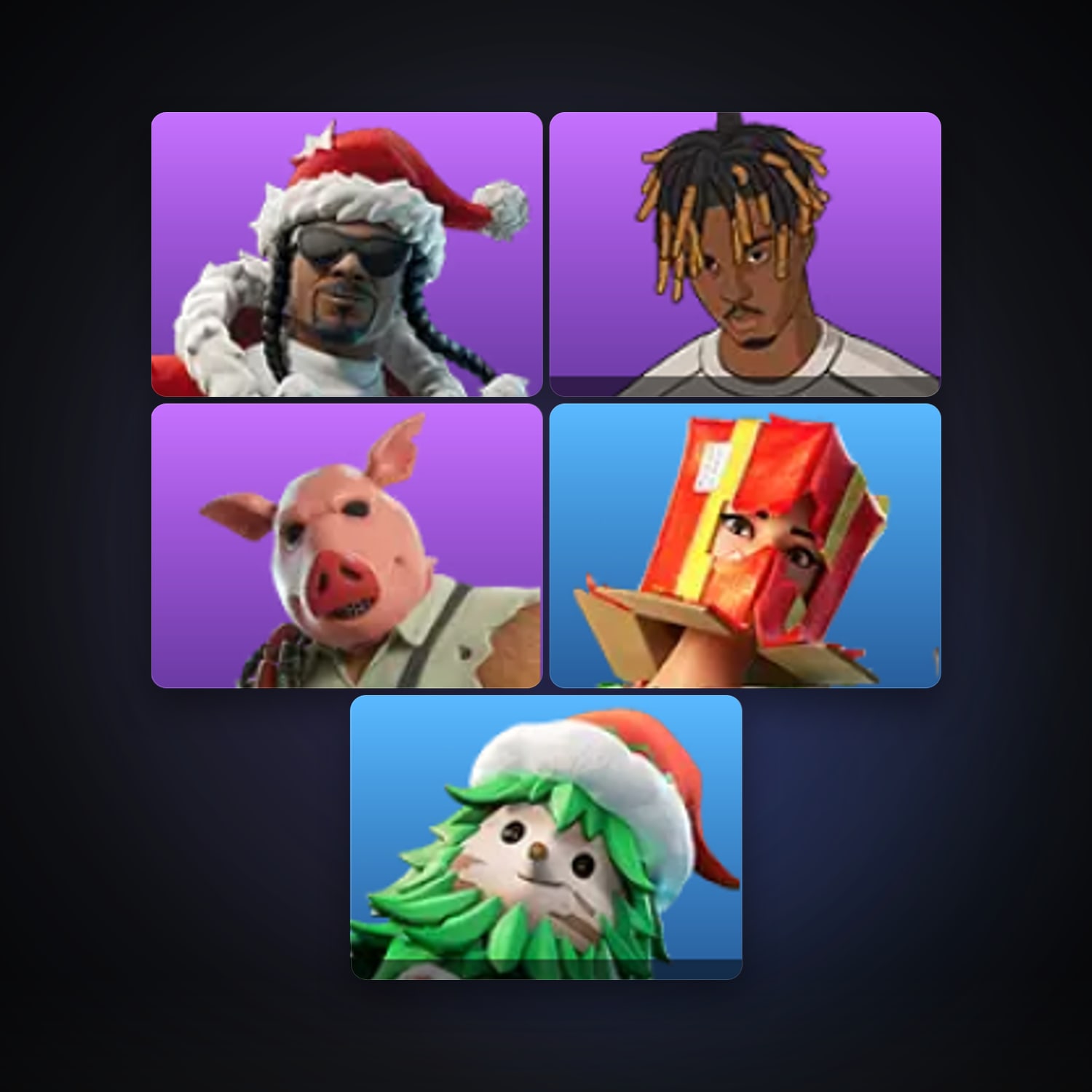 Fortnite account with Santa Dogg & Slayer Juice WRLD — 5 skins — 900 V-Bucks — lvl 300 — HabibiAccounts