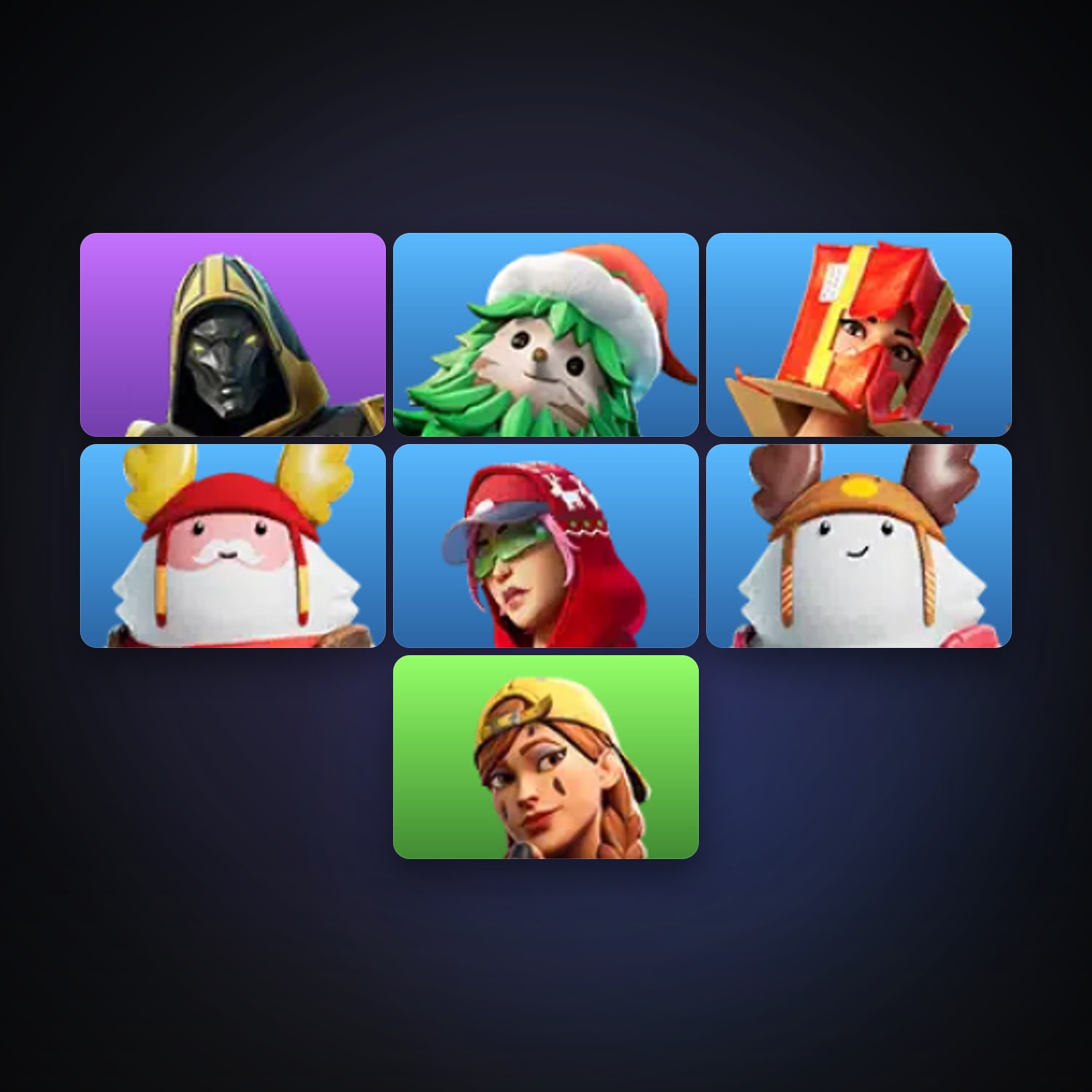 Fortnite account with Blitz Knight & Winterfest Bushranger — 7 skins — 400 V-Bucks — lvl 156 — HabibiAccounts