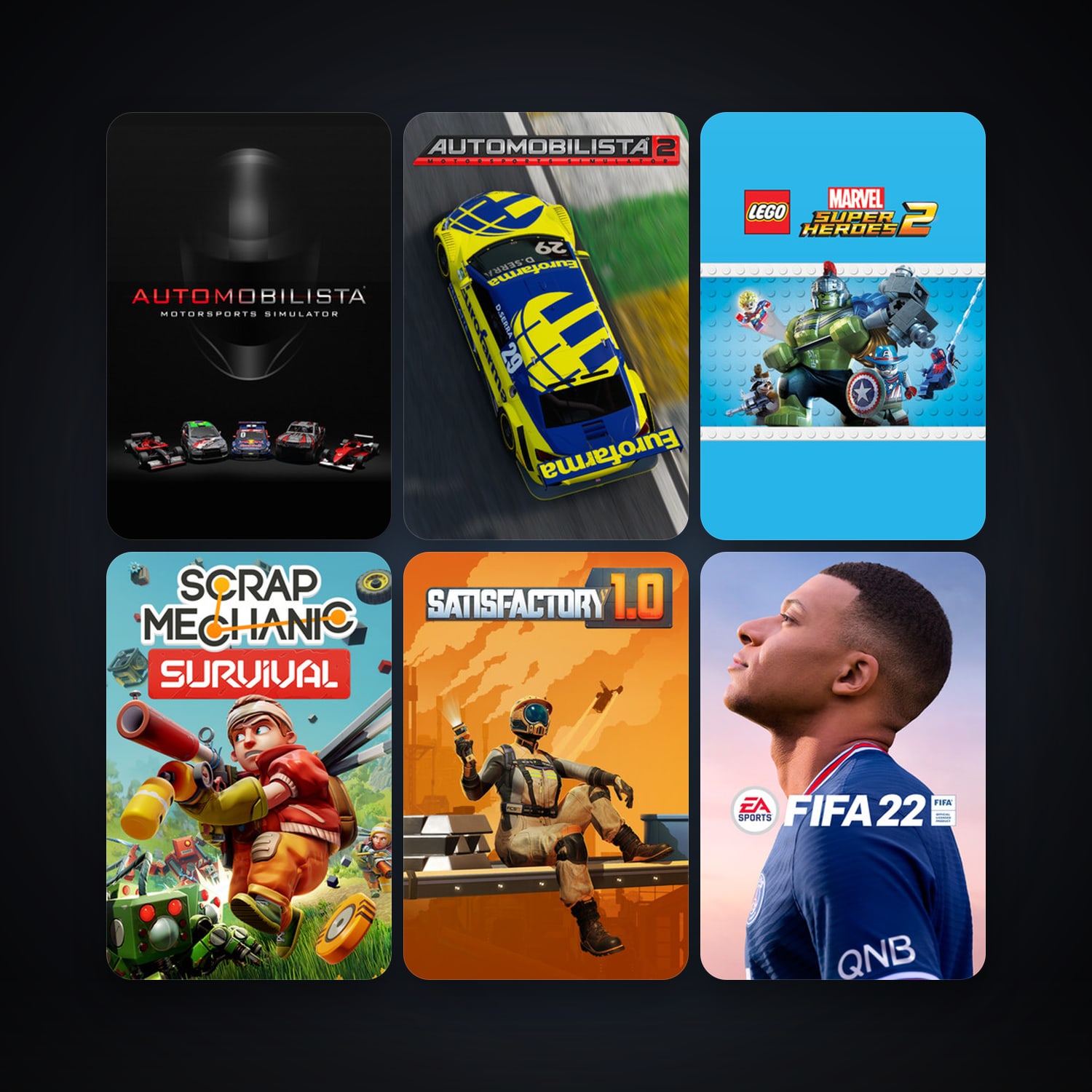 Steam account — Scrap Mechanic + Automobilista, 157 games, Steam 11, clean — HabibiAccounts
