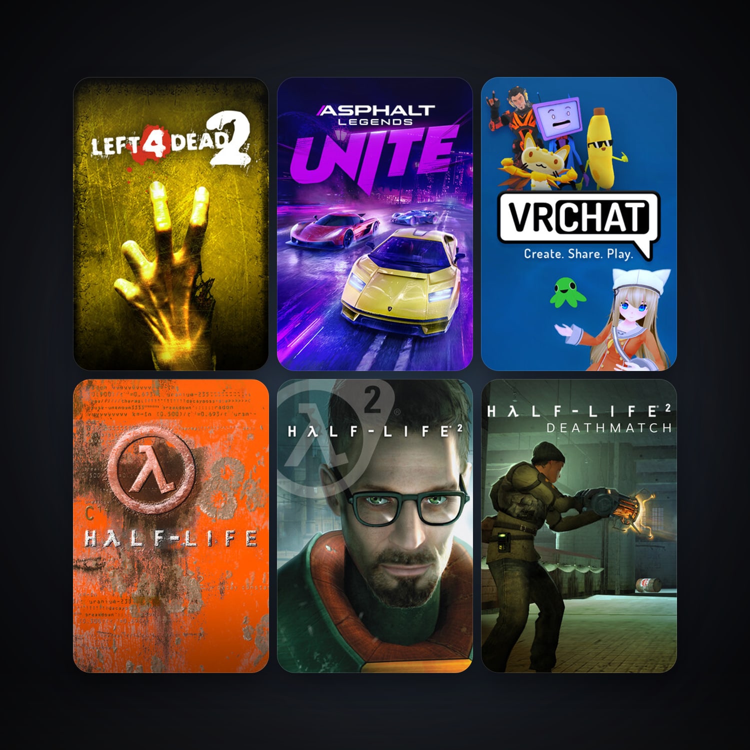 Steam account: Half-Life + Half-Life 2, 8 games, clean — HabibiAccounts
