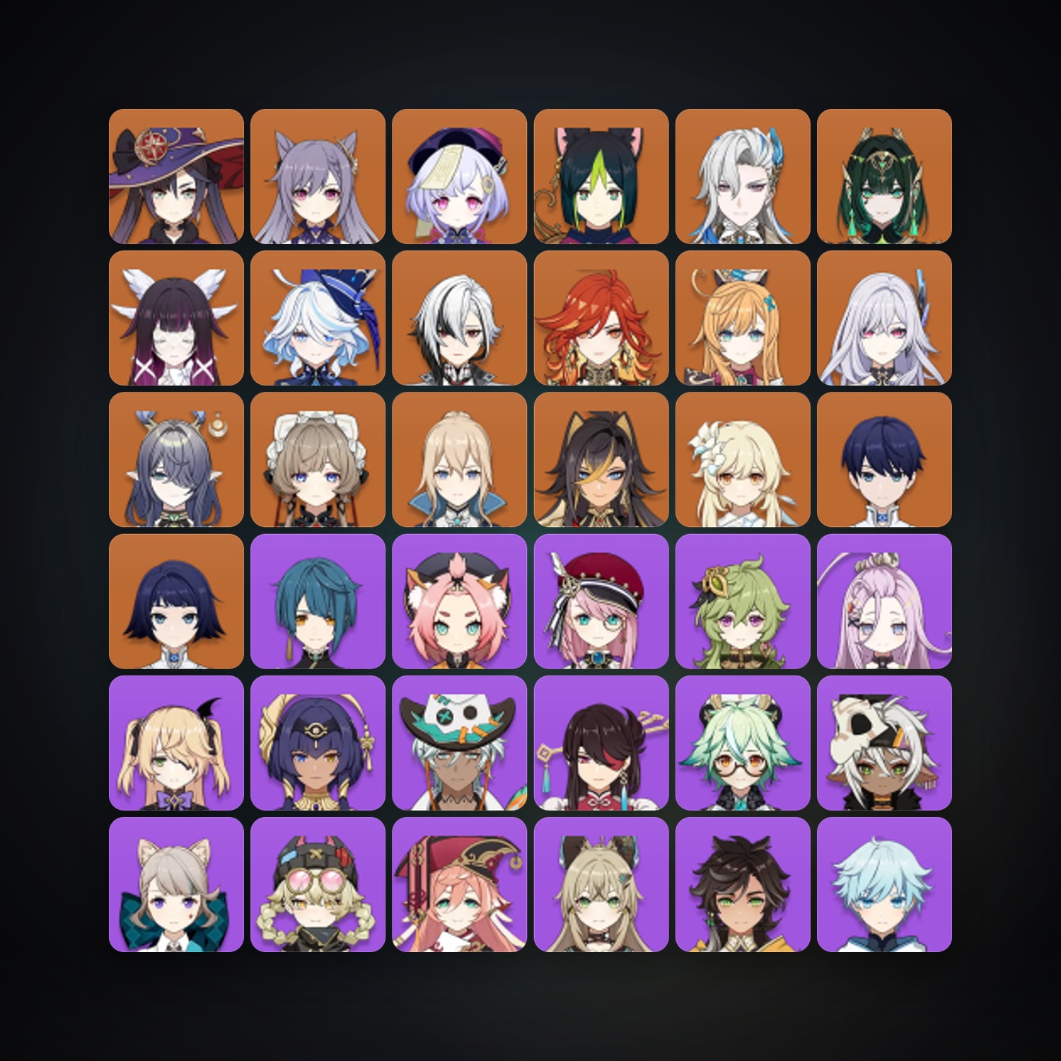 حساب جينشن إمباكت — AR 58 | 62 شخصية | 16× 5★ — HabibiAccounts