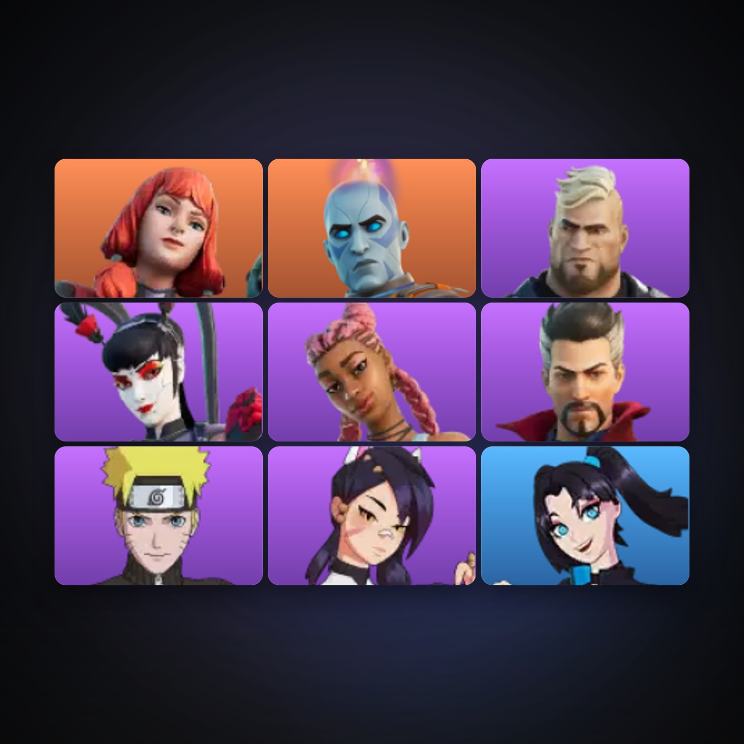 حساب فورتنايت The Imagined وThe Origin، لوكر 9 سكن، 100 فيبوكس، لفل 170، 10 فوز — HabibiAccounts