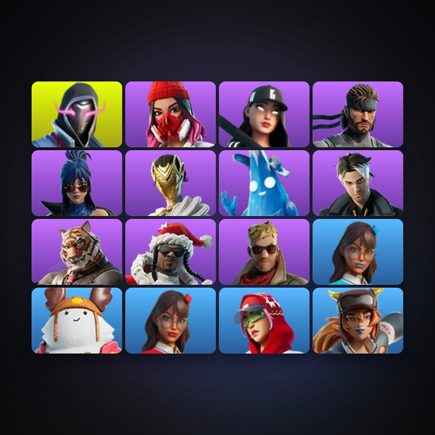 Fortnite account with Xander & Yulejacket — 16 skins — 400 V-Bucks — lvl 768 — HabibiAccounts