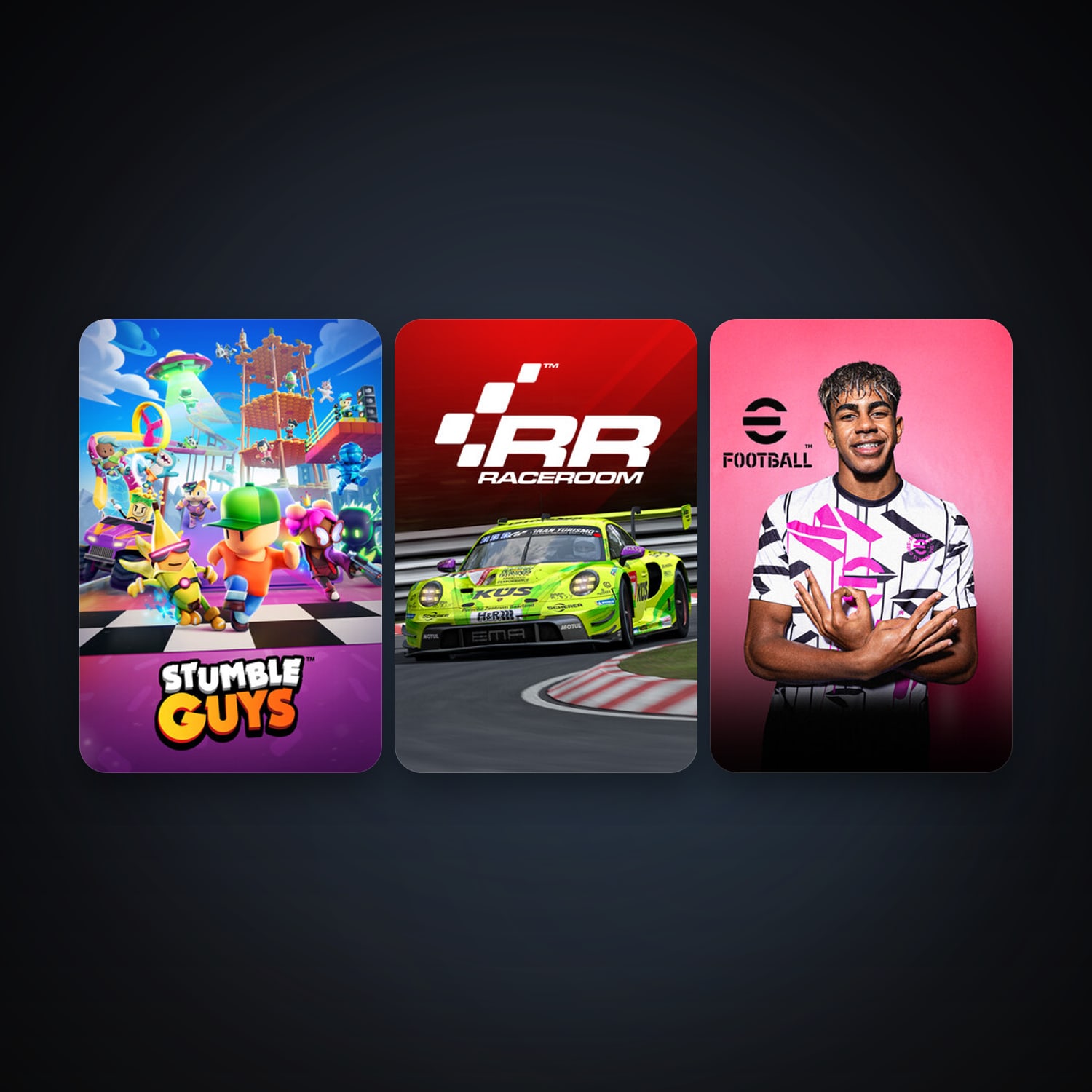 Steam account: RaceRoom Racing Experience + eFootball 2024, 3 games, clean — HabibiAccounts