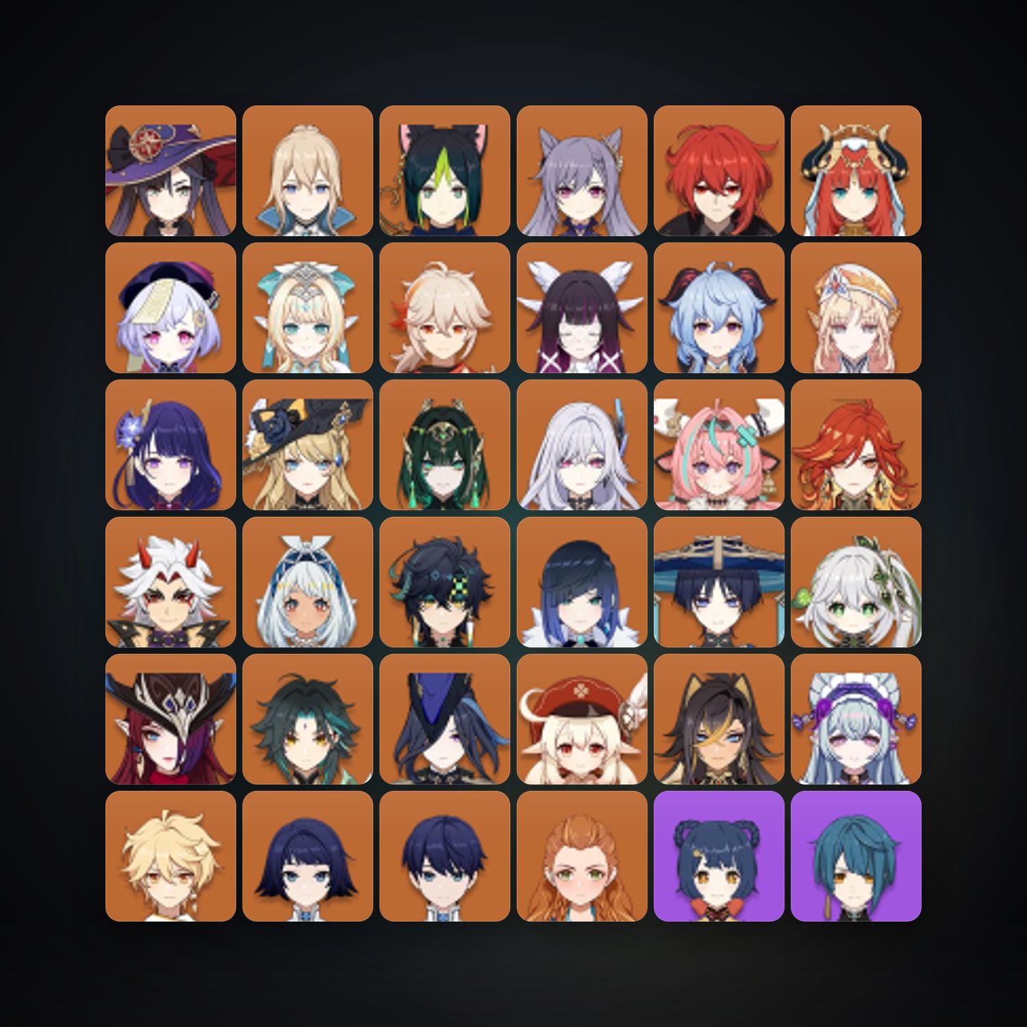 Genshin Impact account — AR 60 | 82 Chars | 30× 5★ — HabibiAccounts