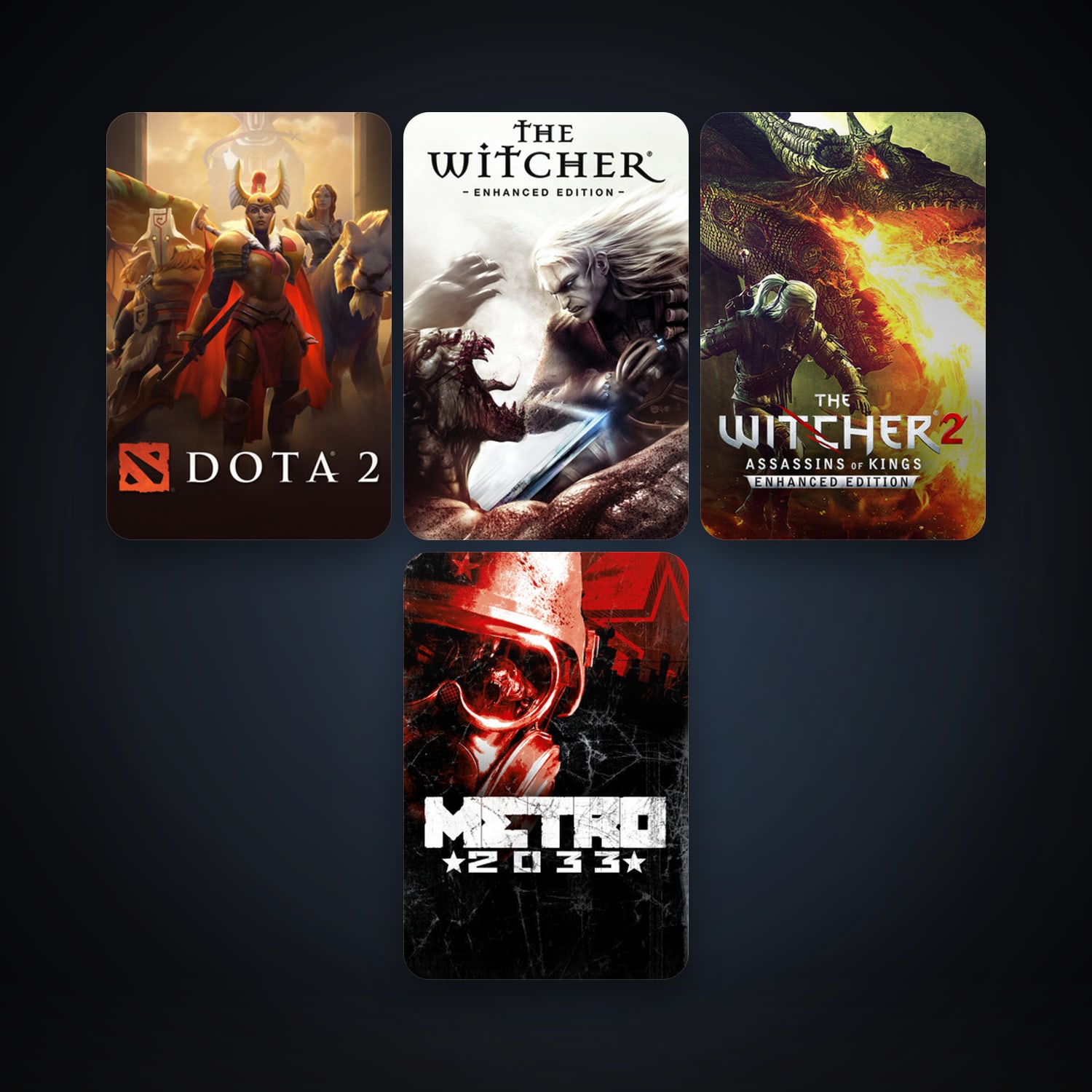 Steam account: Dota 2 + The Witcher: Enhanced Edition Director's Cut, 6 games, clean — HabibiAccounts