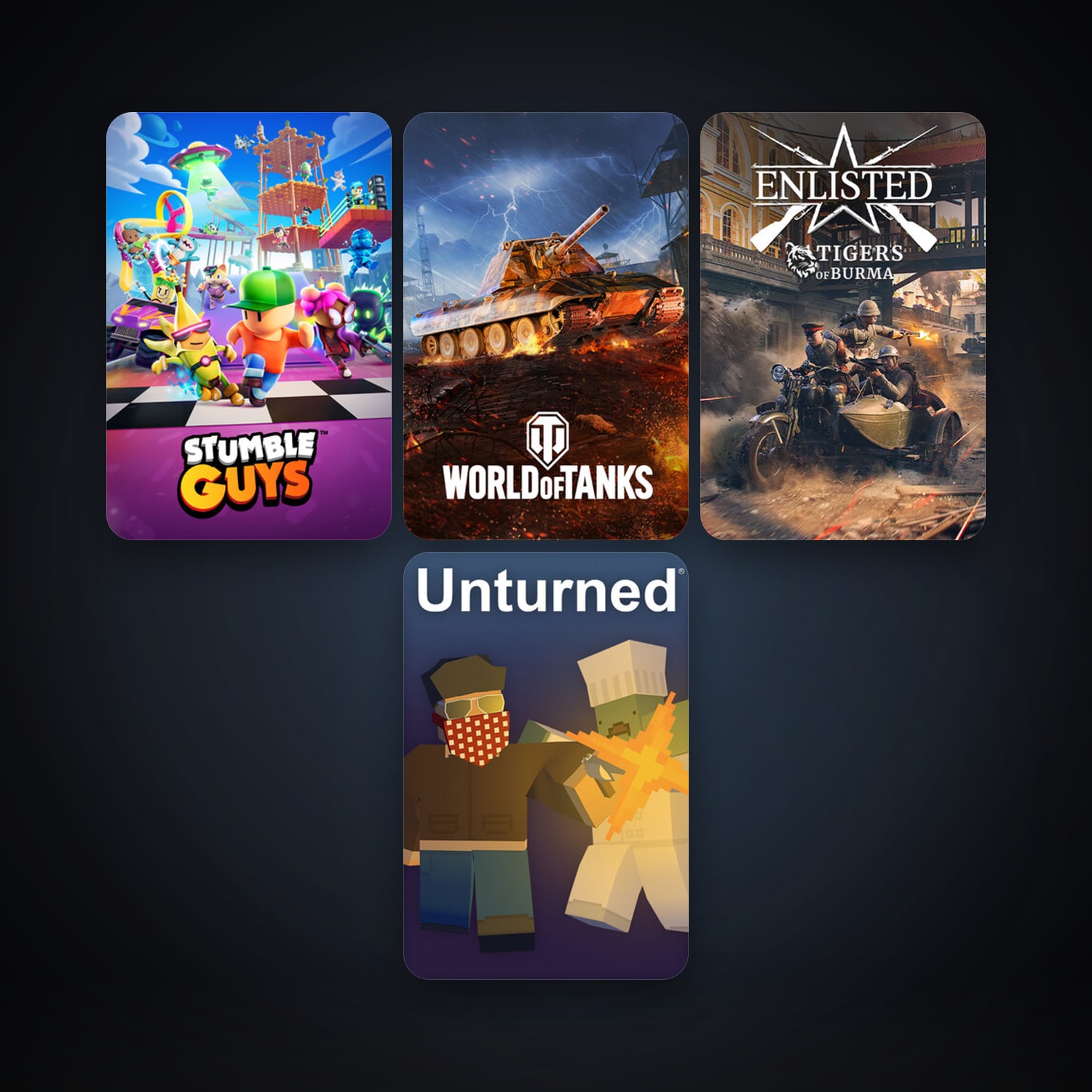 حساب ستيم فلين، Unturned وWorld of Tanks، 9 لعبة، صامد واضح — HabibiAccounts