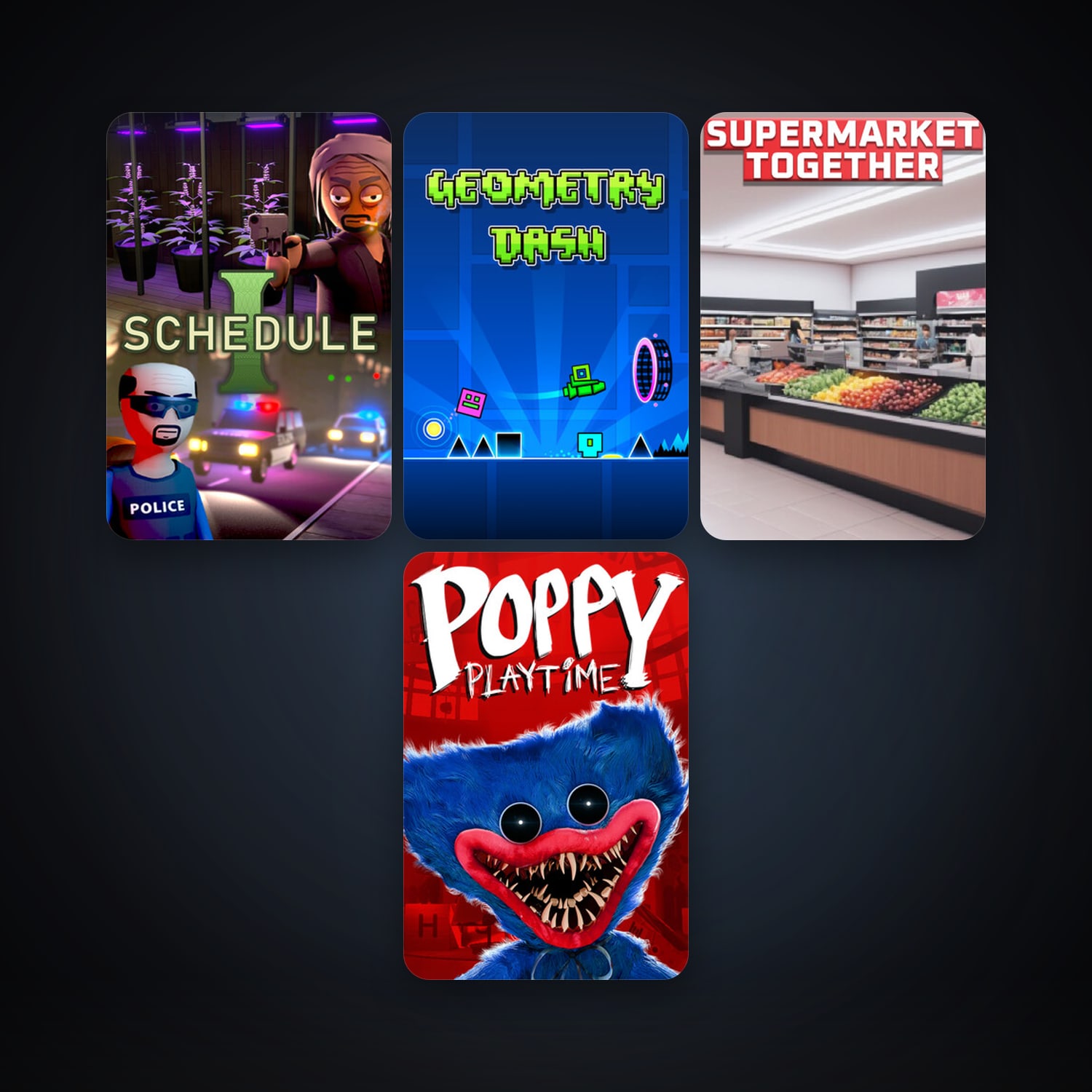 Steam account: Geometry Dash + Poppy Playtime, 6 games, clean — HabibiAccounts