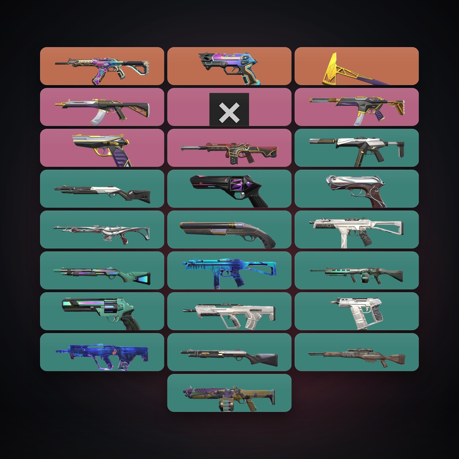 Valorant account: EU Gold 1 locker — 1 knife, 25 skins, lvl 19 — 138 LoL champions, 231 LoL skins — HabibiAccounts