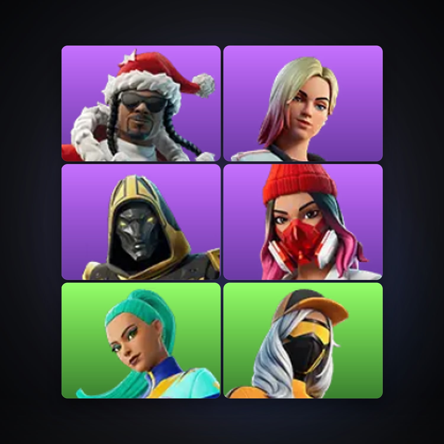 Fortnite account with Santa Dogg & Jackie — 6 skins — 400 V-Bucks — lvl 363 — HabibiAccounts