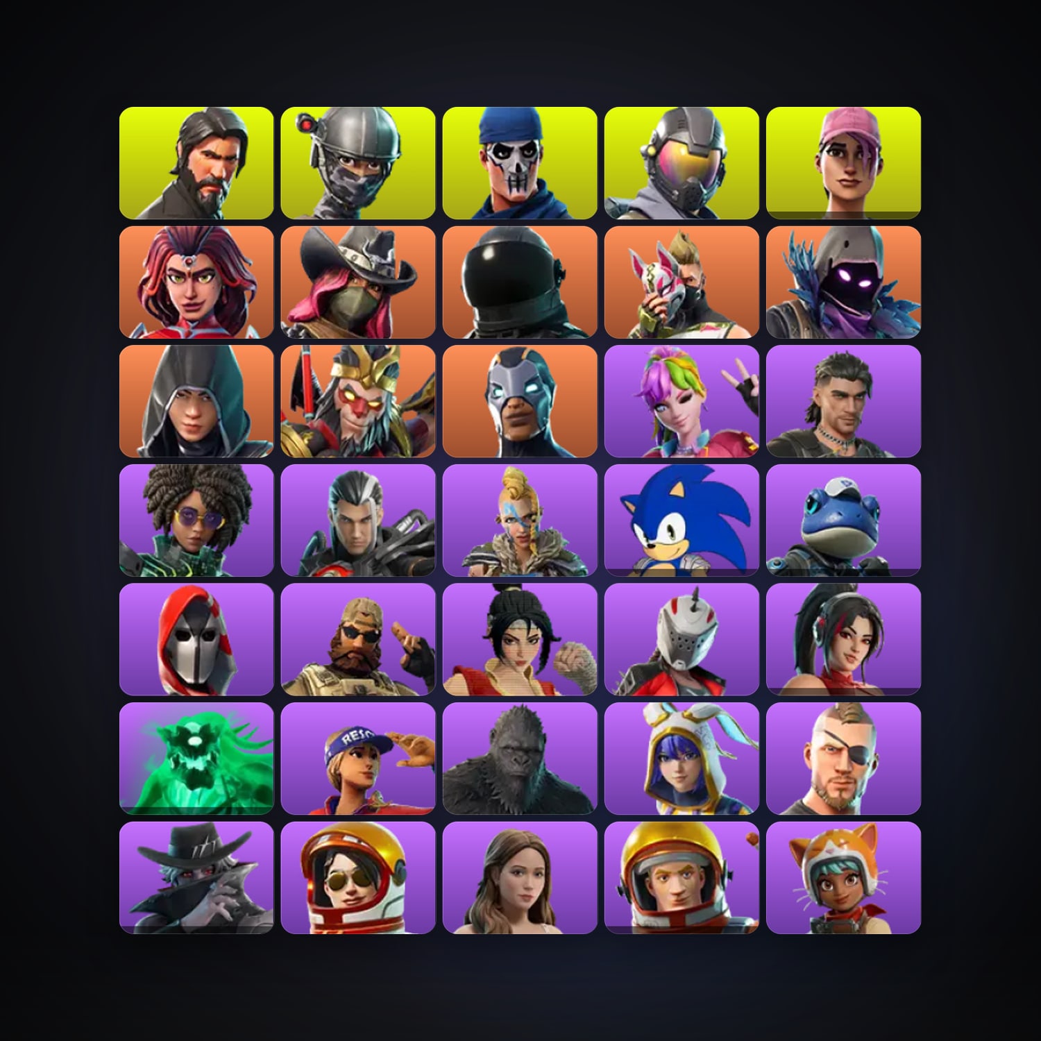 Fortnite account with Elite Agent & Rogue Agent — 69 skins — lvl 1259 — HabibiAccounts