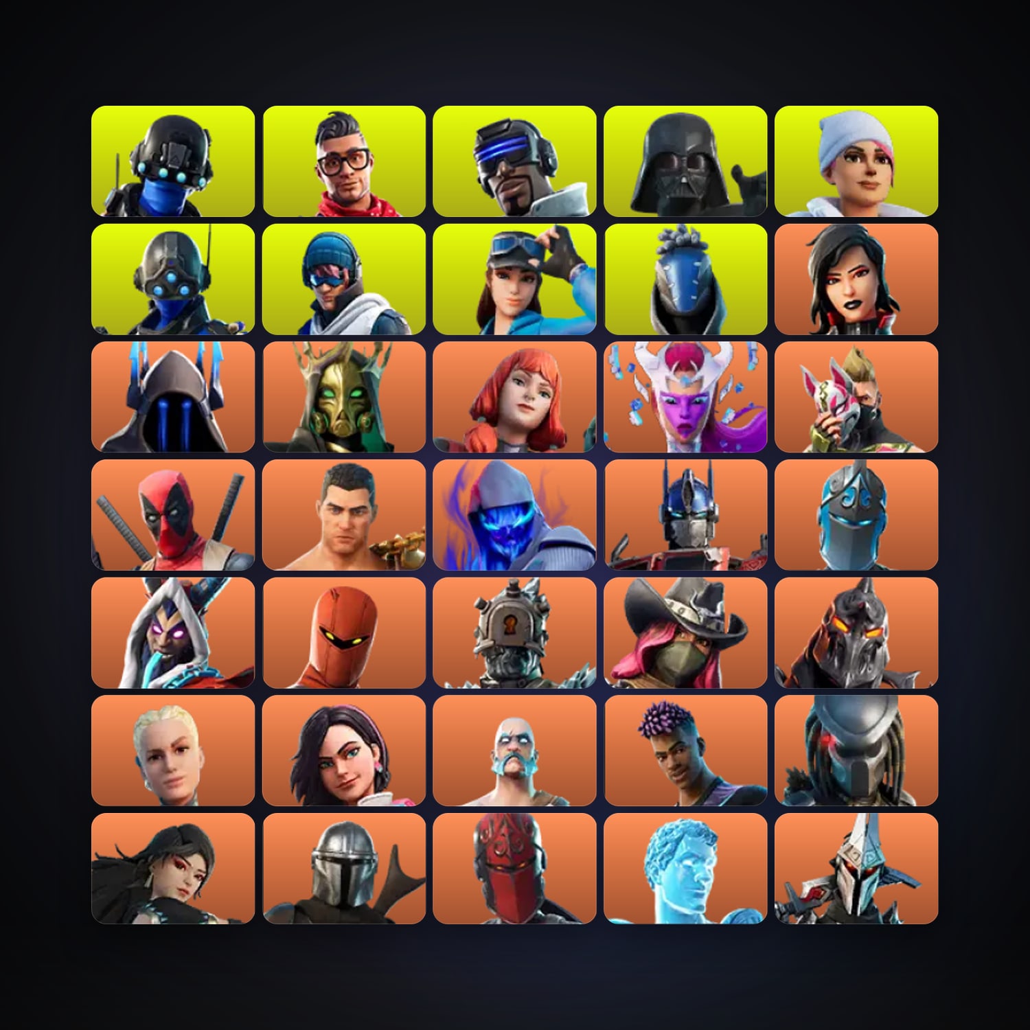 حساب فورتنايت Drift وDeadpool، اللوكر مليان 309 سكن، 650 فيبوكس، لفل 3930، 928 فوز — HabibiAccounts