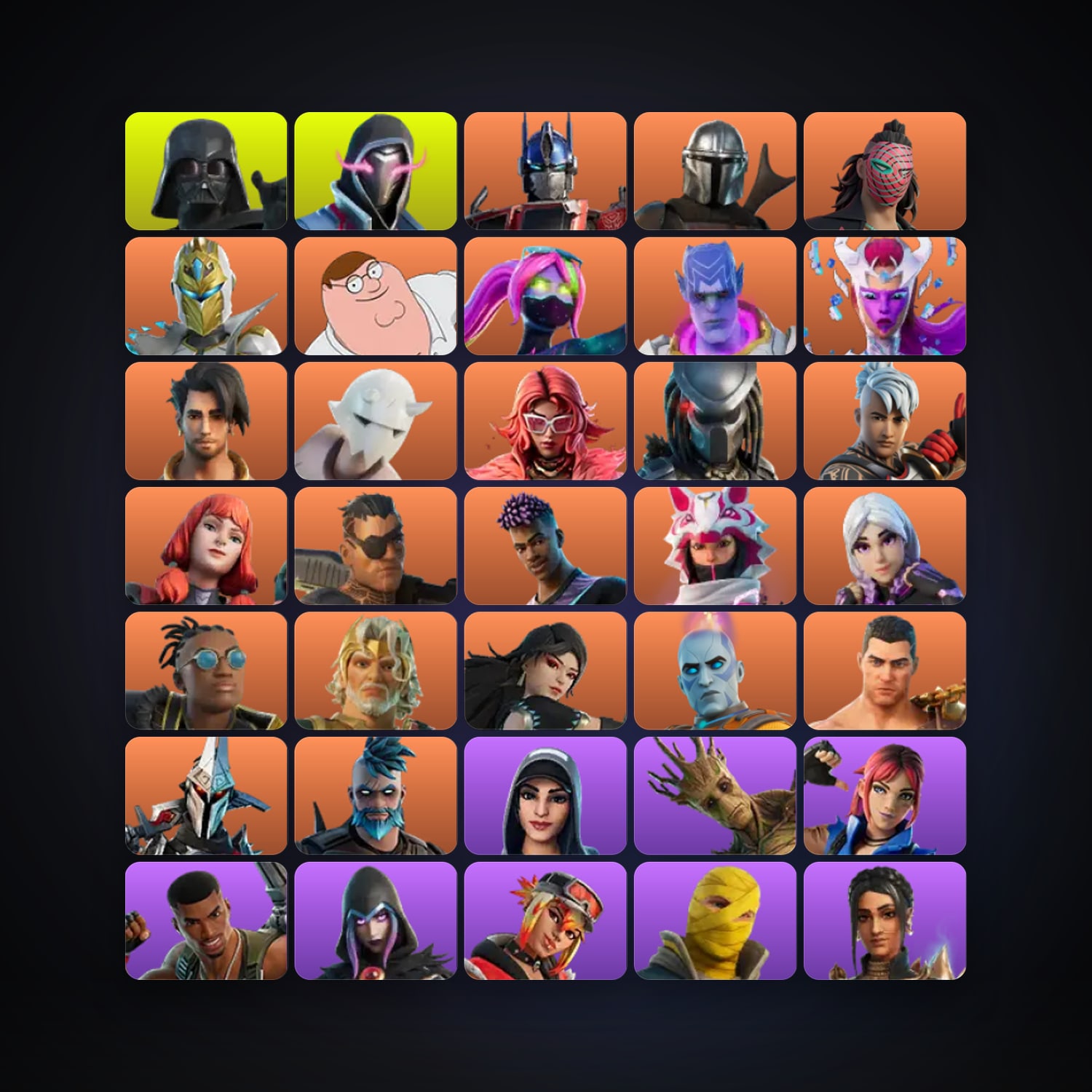 Fortnite account with Optimus Prime & Kado Thorne — 192 skins — 1.9K V-Bucks — lvl 3719 — HabibiAccounts