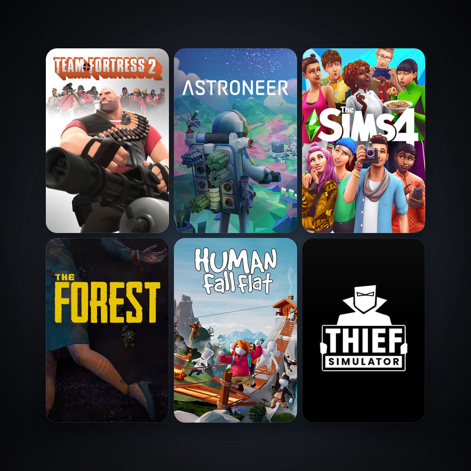 حساب ستيم فلين، Team Fortress 2 وThe Forest، 31 لعبة، صامد واضح — لفل 6 — HabibiAccounts
