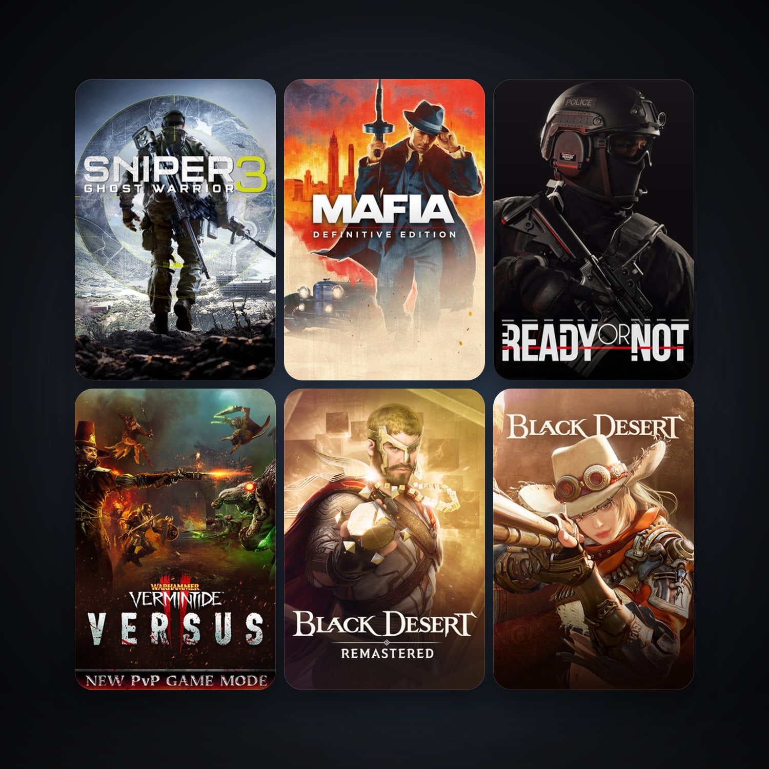 حساب ستيم فلين، Sniper Ghost Warrior 3 وWarhammer: Vermintide 2، 7 لعبة، صامد واضح — HabibiAccounts