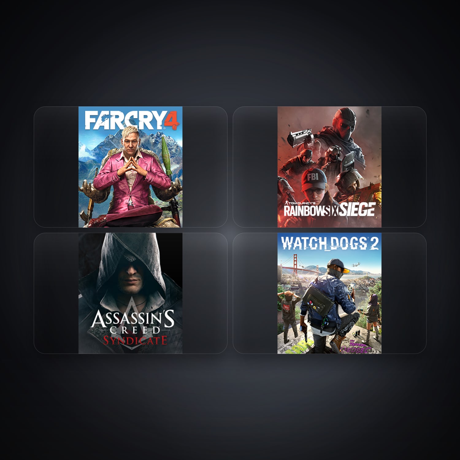 حساب يوبيسوفت فيه Far Cry 4 وTom Clancy's Rainbow Six Siege (Steam)، BR، 5 ألعاب — HabibiAccounts