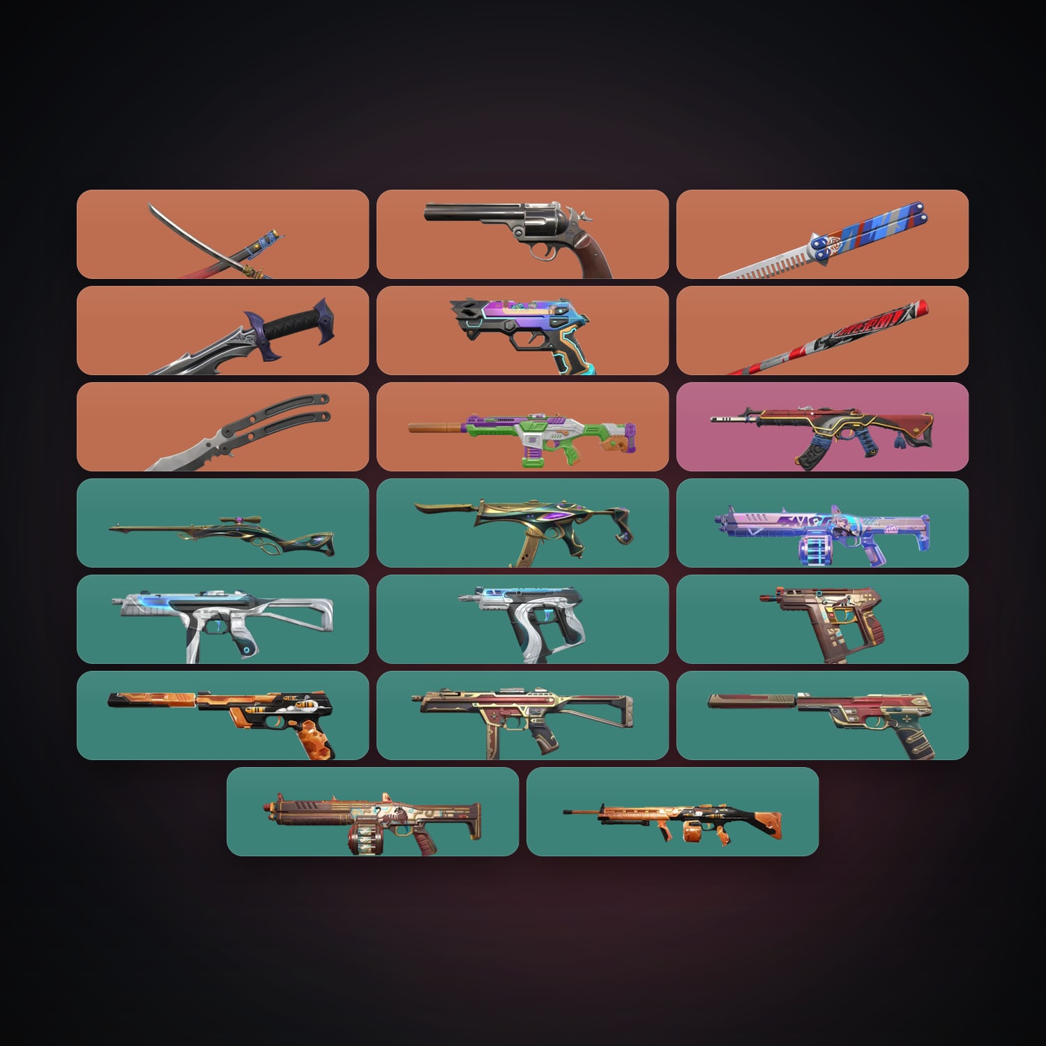 حساب فالورانت EU سيلفر 1، لوكر 20 سكن و5 سكين، لفل 35 — 182 بطل لول، 563 سكن لول — HabibiAccounts