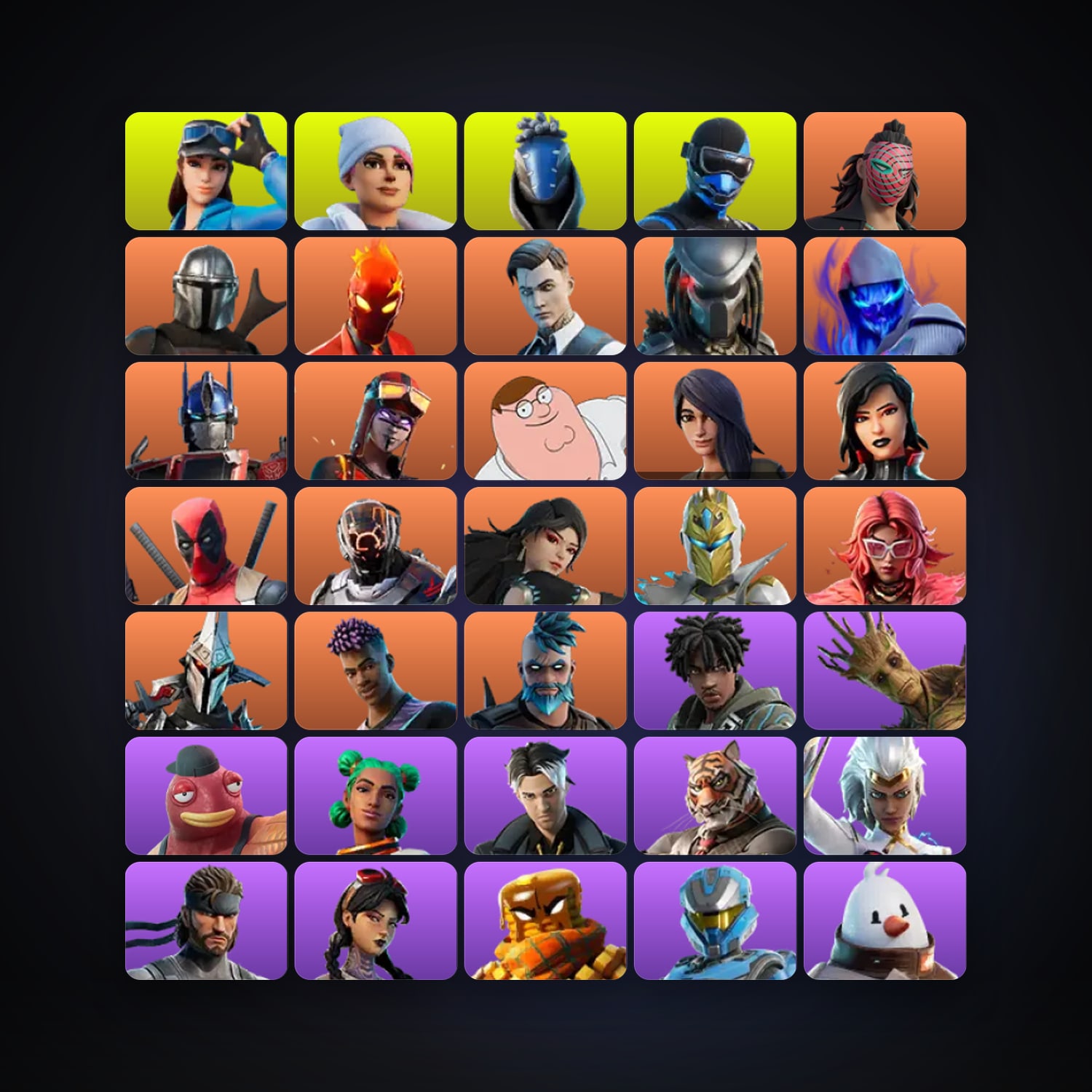 Fortnite account with Midas & Deadpool — 123 skins — 50 V-Bucks — lvl 3242 — HabibiAccounts