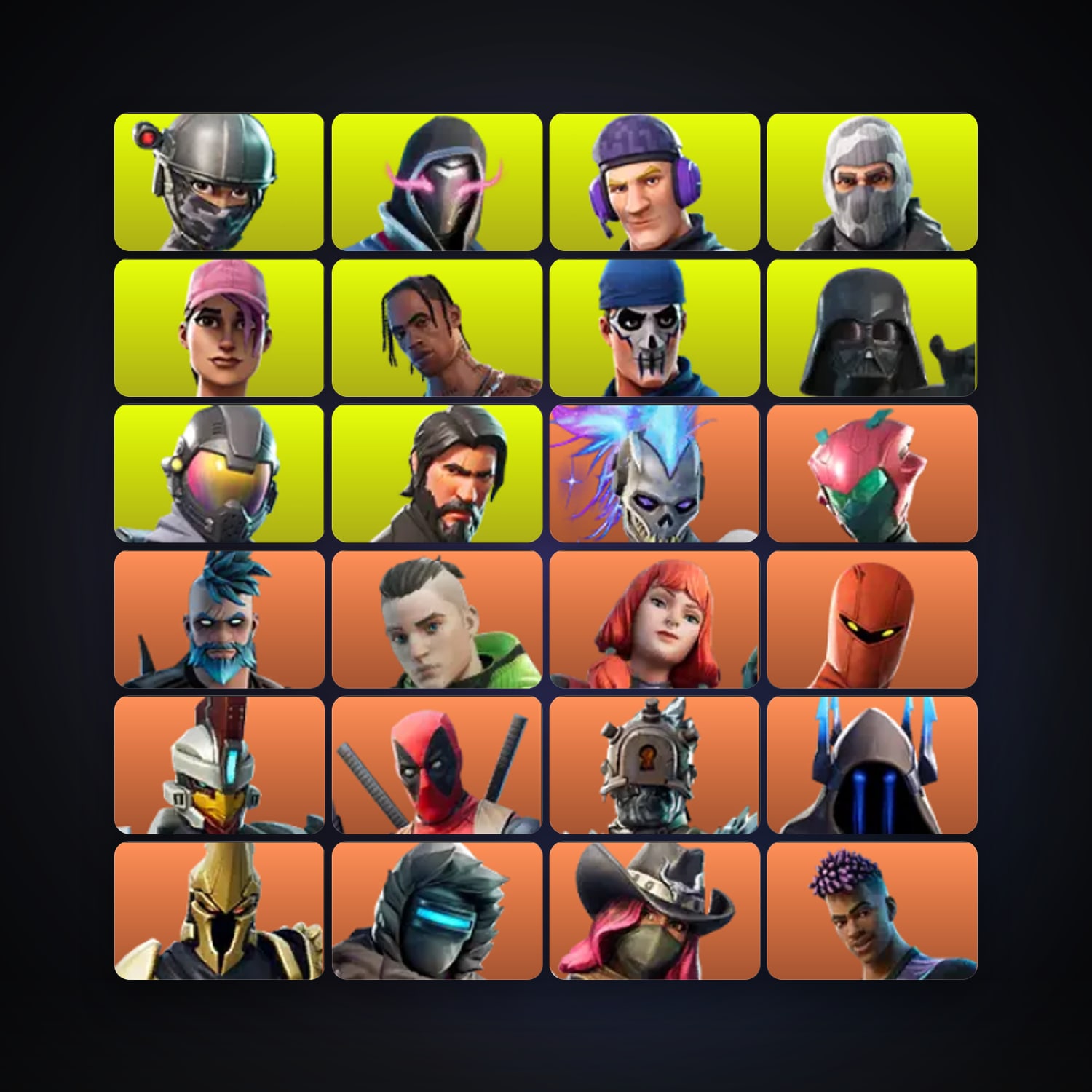 حساب فورتنايت Deadpool وRenzo the Destroyer، اللوكر مليان 318 سكن، 2.3K فيبوكس، لفل 4078، 382 فوز — HabibiAccounts