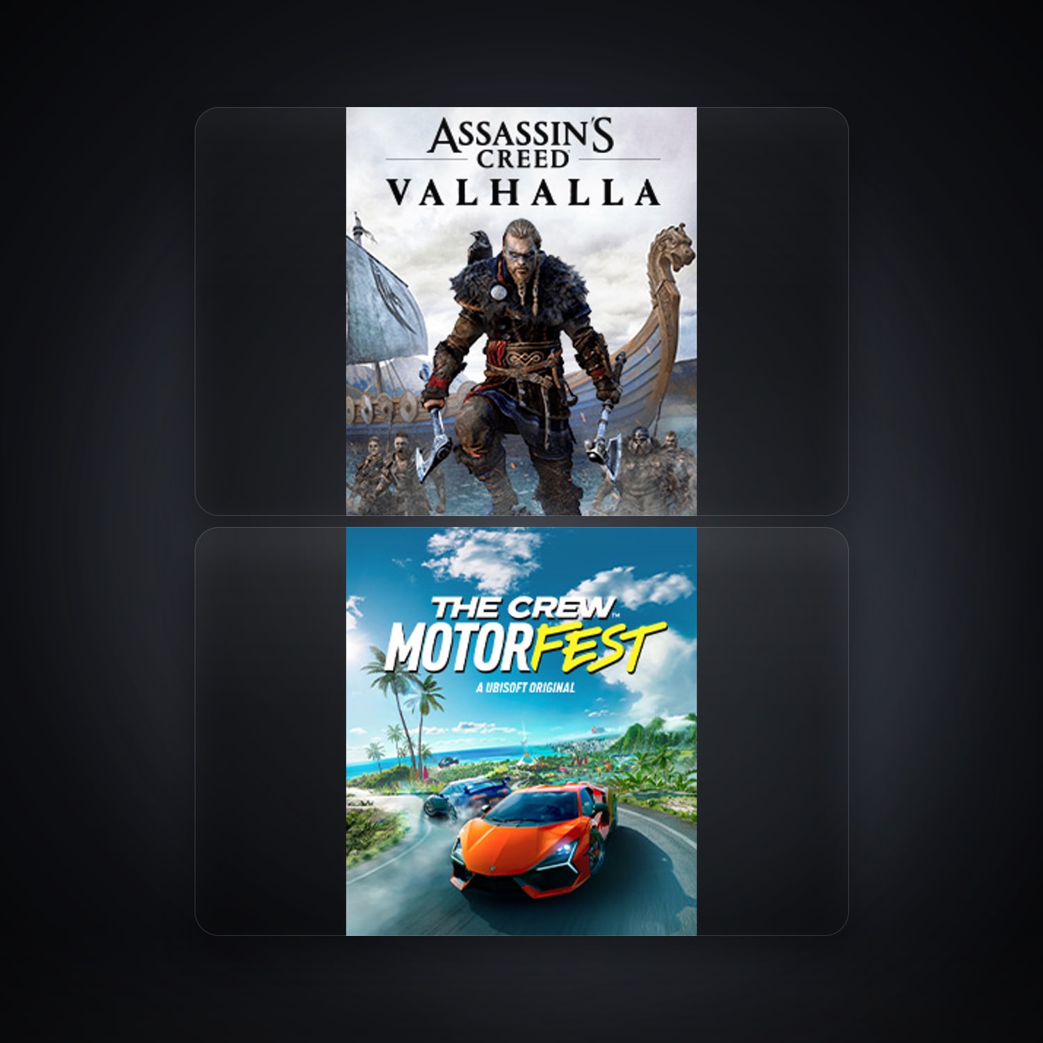 حساب يوبيسوفت فيه Assassin's Creed Valhalla وThe Crew Motorfest، CA — HabibiAccounts