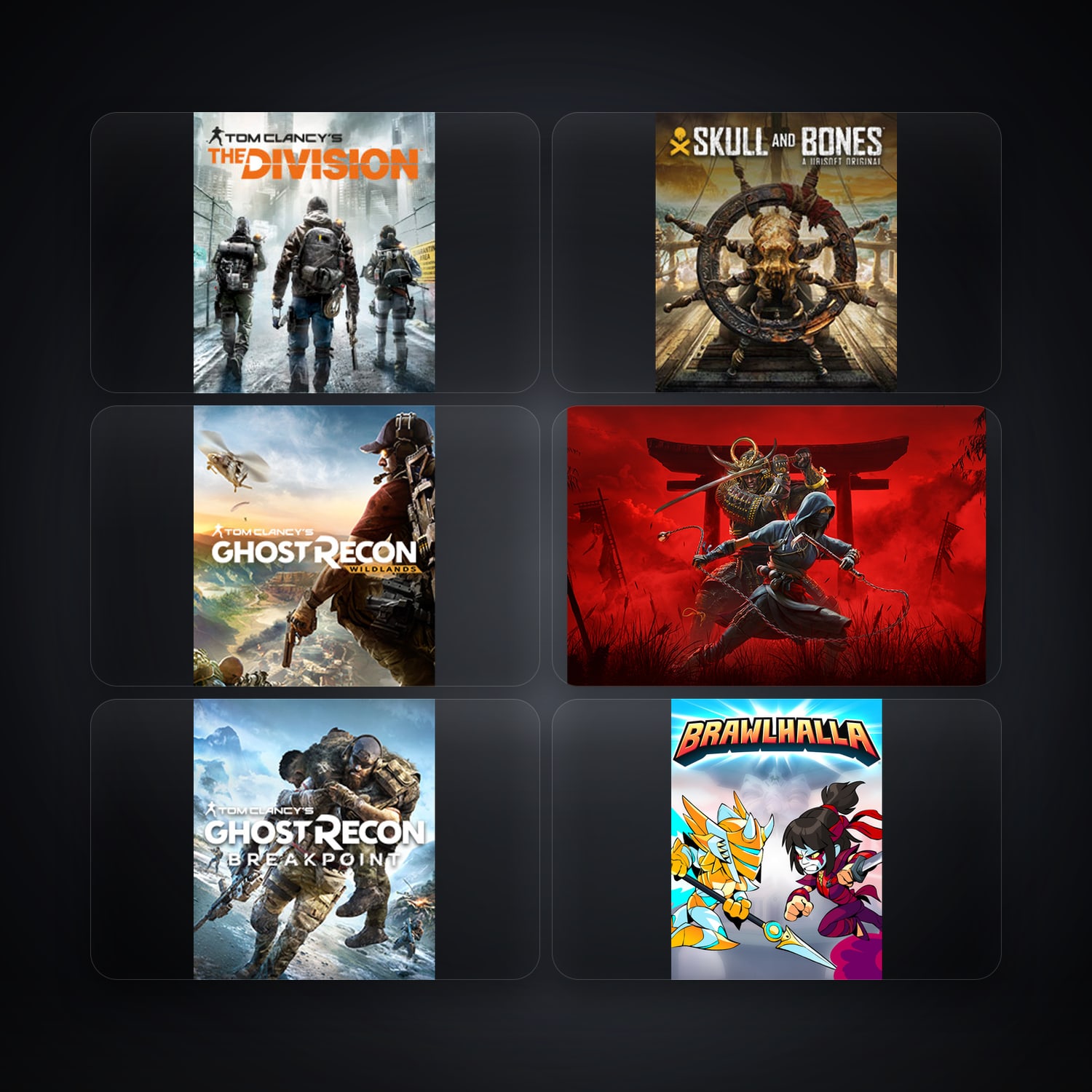 حساب يوبيسوفت فيه Tom Clancy's The Division وSkull and Bones، IT، 6 ألعاب — HabibiAccounts