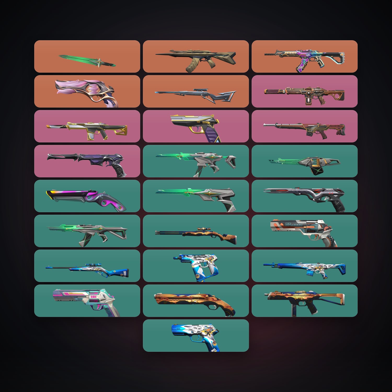 Valorant account: EU Plat 3 locker — 1 knife, 26 skins, lvl 143 — HabibiAccounts