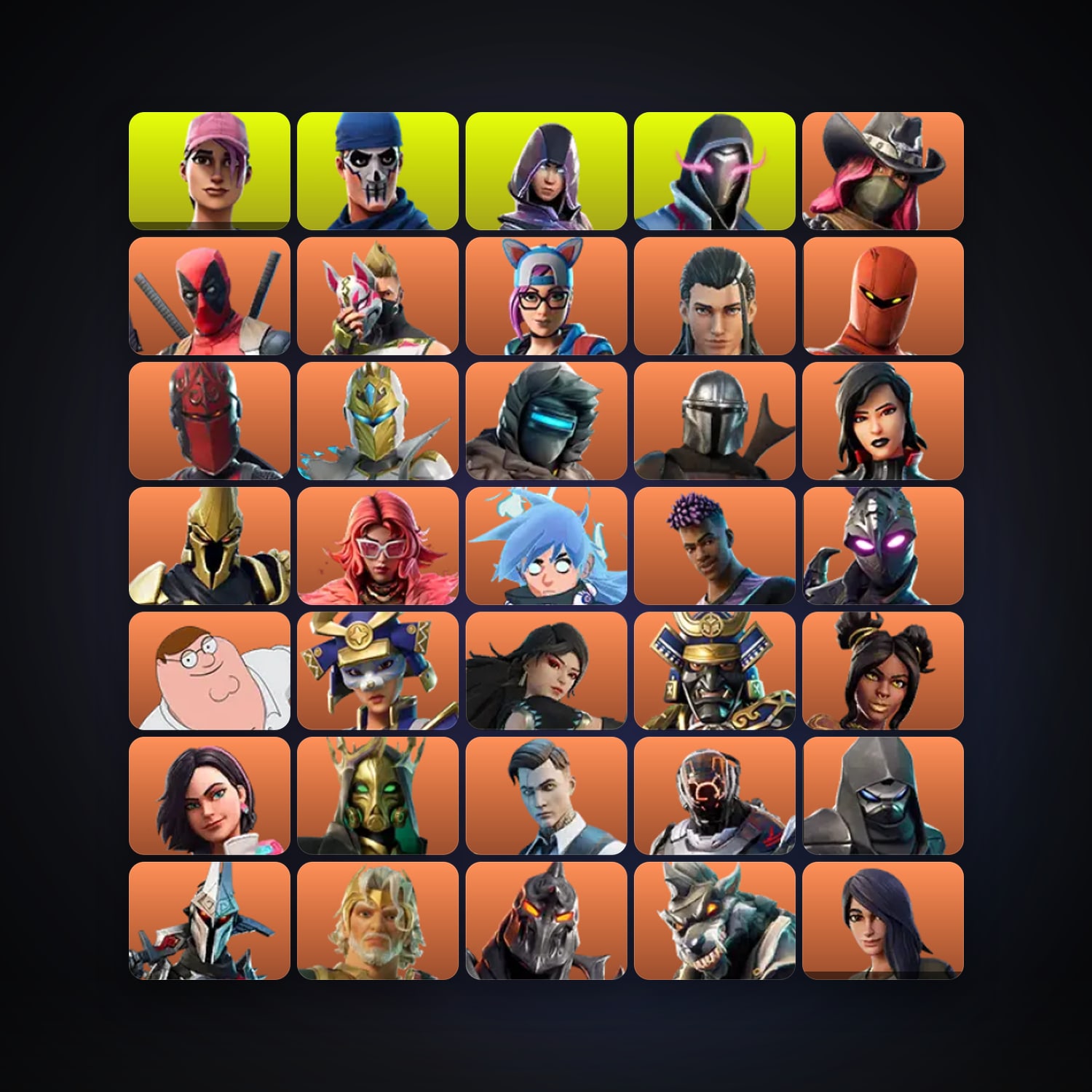 حساب فورتنايت Glow وDrift، اللوكر مليان 266 سكن، 700 فيبوكس، لفل 3306، 322 فوز — HabibiAccounts
