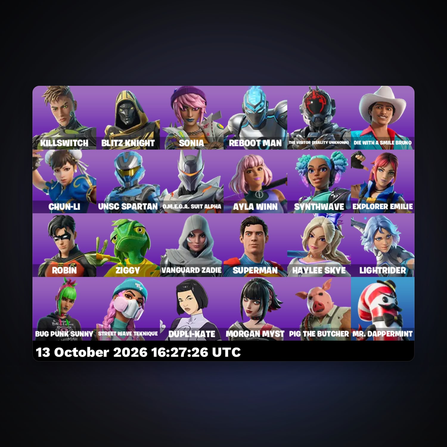Fortnite account with Killswitch & Blitz Knight — 24 skins — 250 V-Bucks — lvl 1195 — HabibiAccounts
