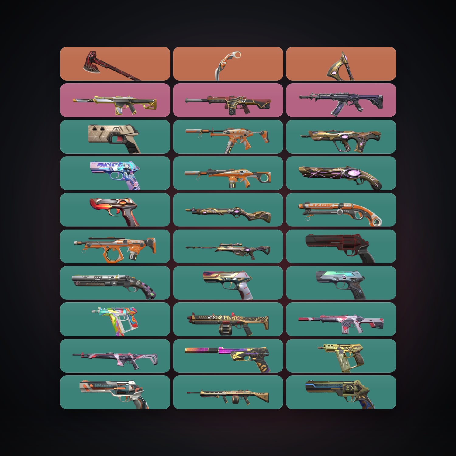 Valorant account: AP Bronze 3 locker — 3 knives, 53 skins, lvl 315 — HabibiAccounts